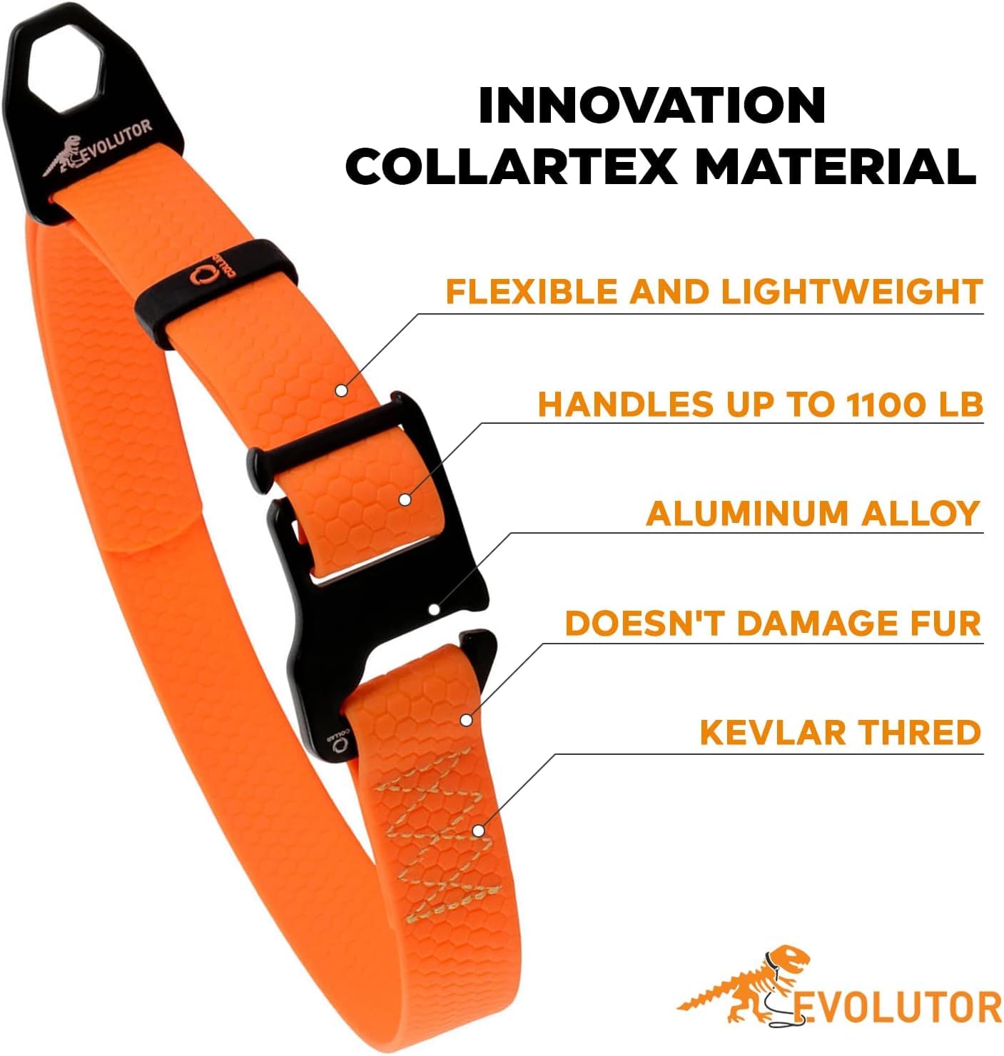 Waudog Heavy Duty Waterproof Dog Collar - Adjustable Dog Collar For Large Dogs, Small And Medium Dogs - Dog Collar Waterproof Wi