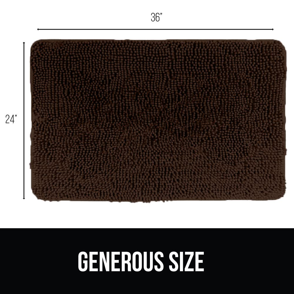 GORILLA GRIP Dog Doormat, Absorbent Doormats for Muddy Dogs Paws, 36x24 Machine Washable Soakstopper Rugs, Cleaner Floors, US De