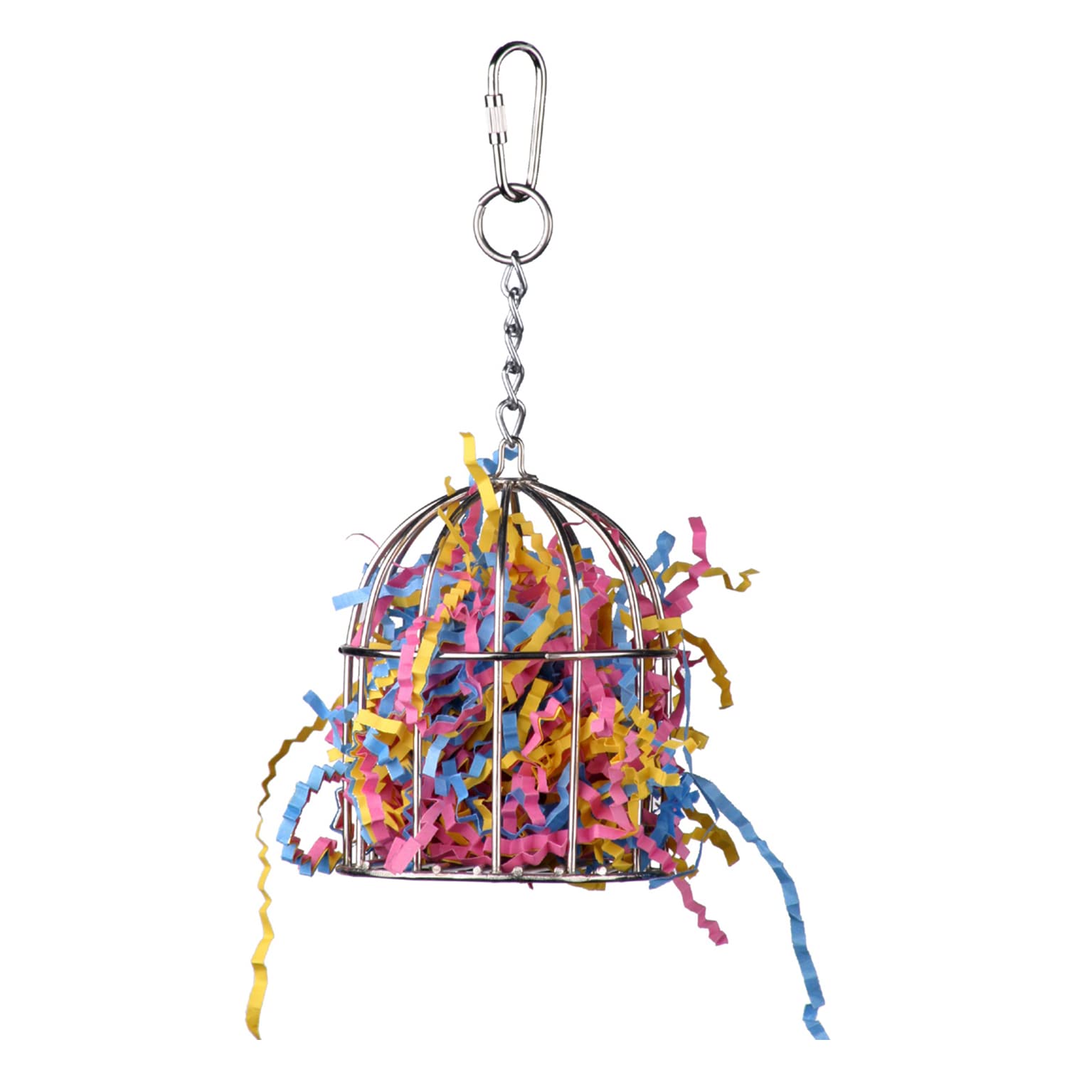 Super Bird Creations SB476 Mini Stainless Steel Foraging Treat Cage -Ideal Bird Training Toy Enriched Playtime - Canary, Finch,