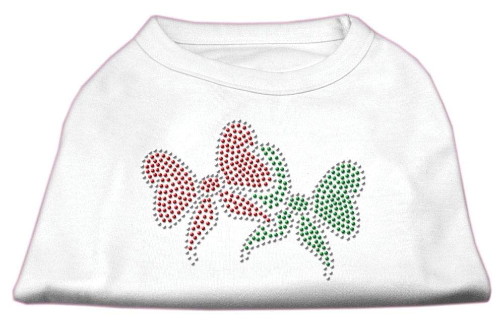 Mirage Pet Products Christmas Bows Rhinestone Shirt White S (10)