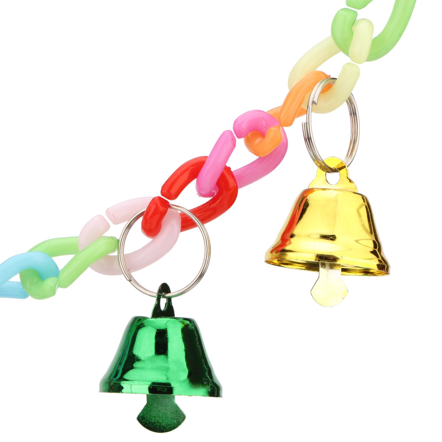 Hypeety Hamster Parrot Hanging Ladder Bridge Cage Swing Acrylic Chew Perch Metal Bell Birds Toy Accessories