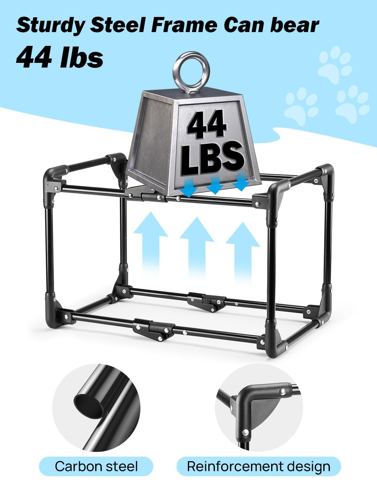 Joytutus Collapsible Dog Crate, 20 Inch Portable Pet Crate For Car, Travel Foldable Crate For Puppy/Small Dog 18 Lbs, Soft Cat C