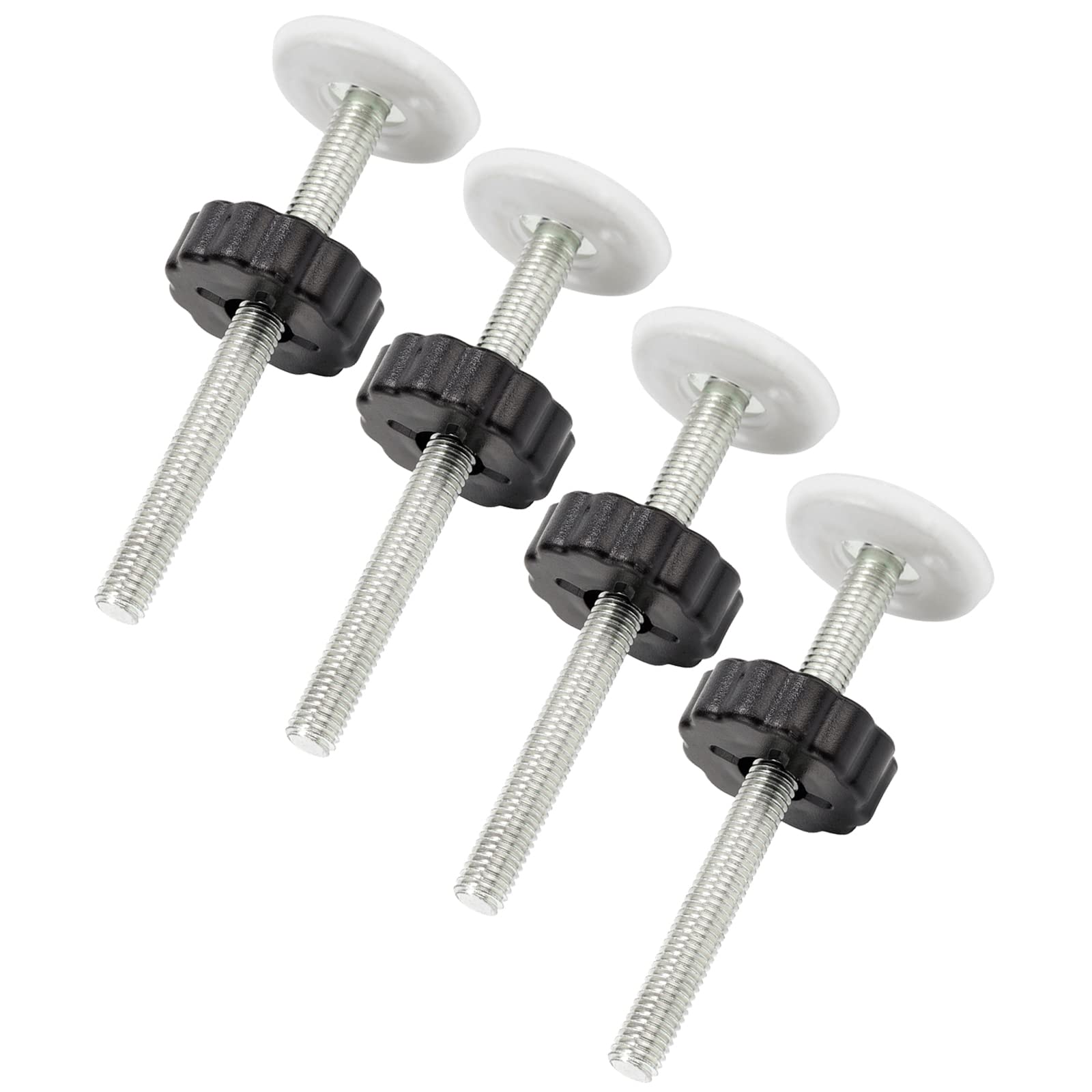 Pet Gates Spindle Rods 8Mm(M8) - Replacement Parts Threaded Screw Bolts Hardware Kit Wall Protector For Baby Pressure Mounted Safety Door & Pet Stair Gates (Black, M8 9Cmlong)