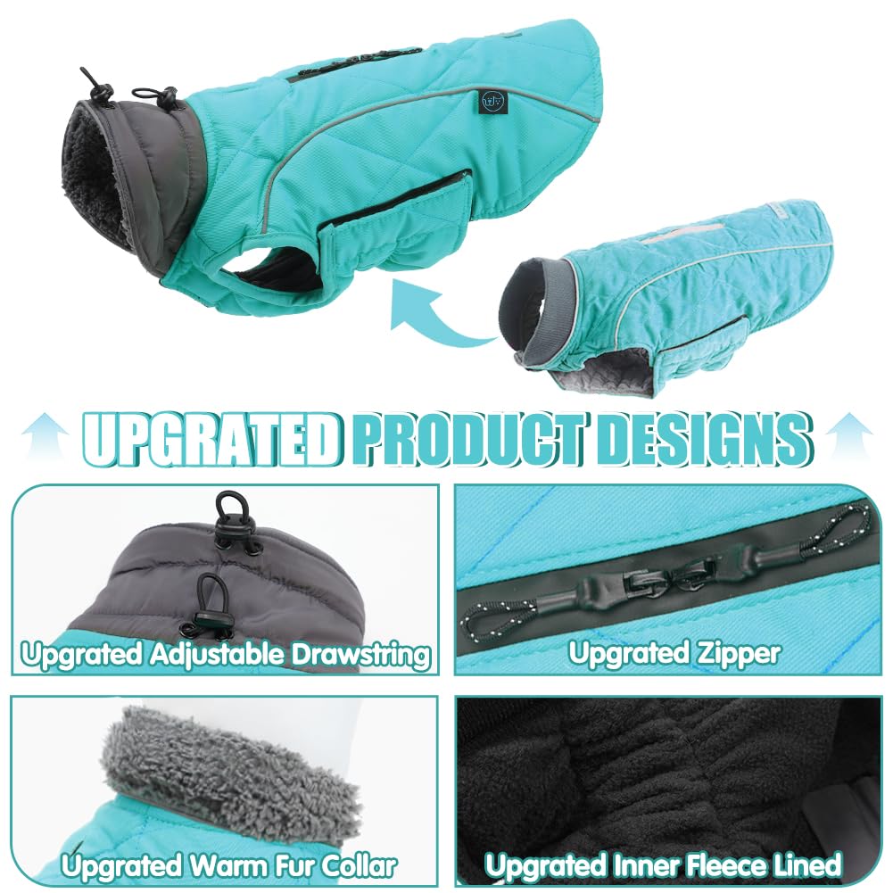 Emust Dog Coats Winter, Thick Dog Clothes For Medium Dogs Boy, Coats For Dogs Winter With Harness Hole, Dog Coats For Cold Weath