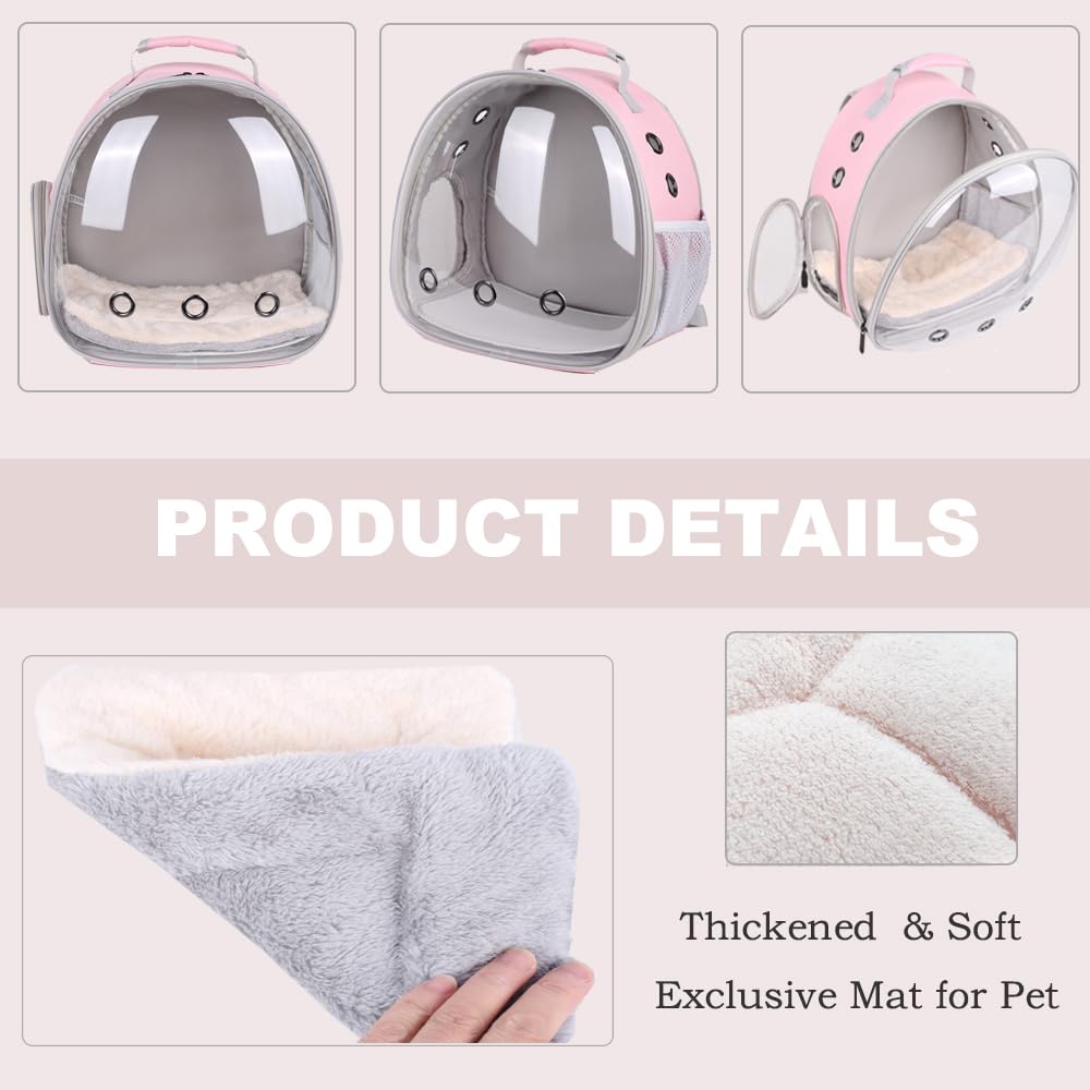 Portable Rabbit Backpack Carrier Space Capsule Bubble Window Pet Carrier Cage Travel For Bunny, Bearded Dragon, Squirrel, Tortoi