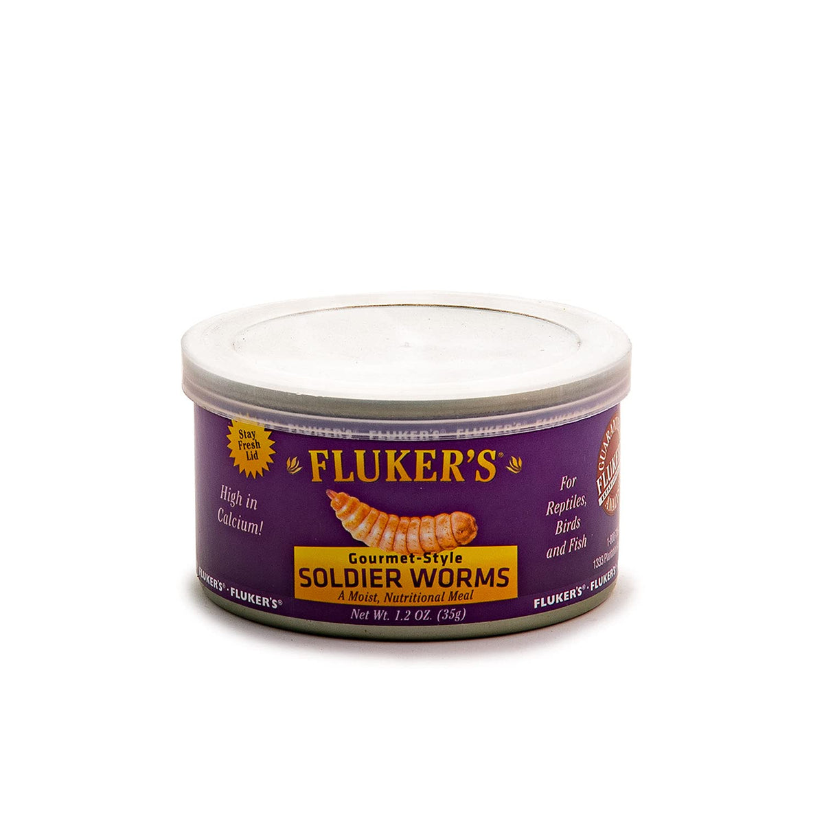 Fluker'S Gourmet Canned Food For Reptiles, Fish, Birds And Small Animals - Soldierworms, 1.2 Ounce