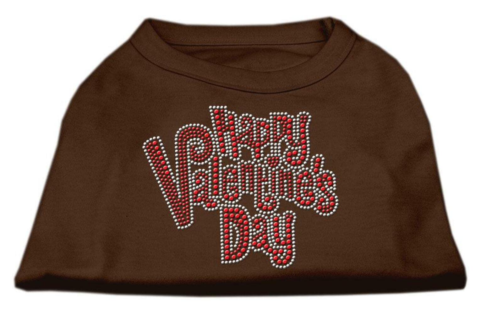 Mirage Pet Products Happy Valentines Day Rhinestone Dog Shirt, Small, Blue