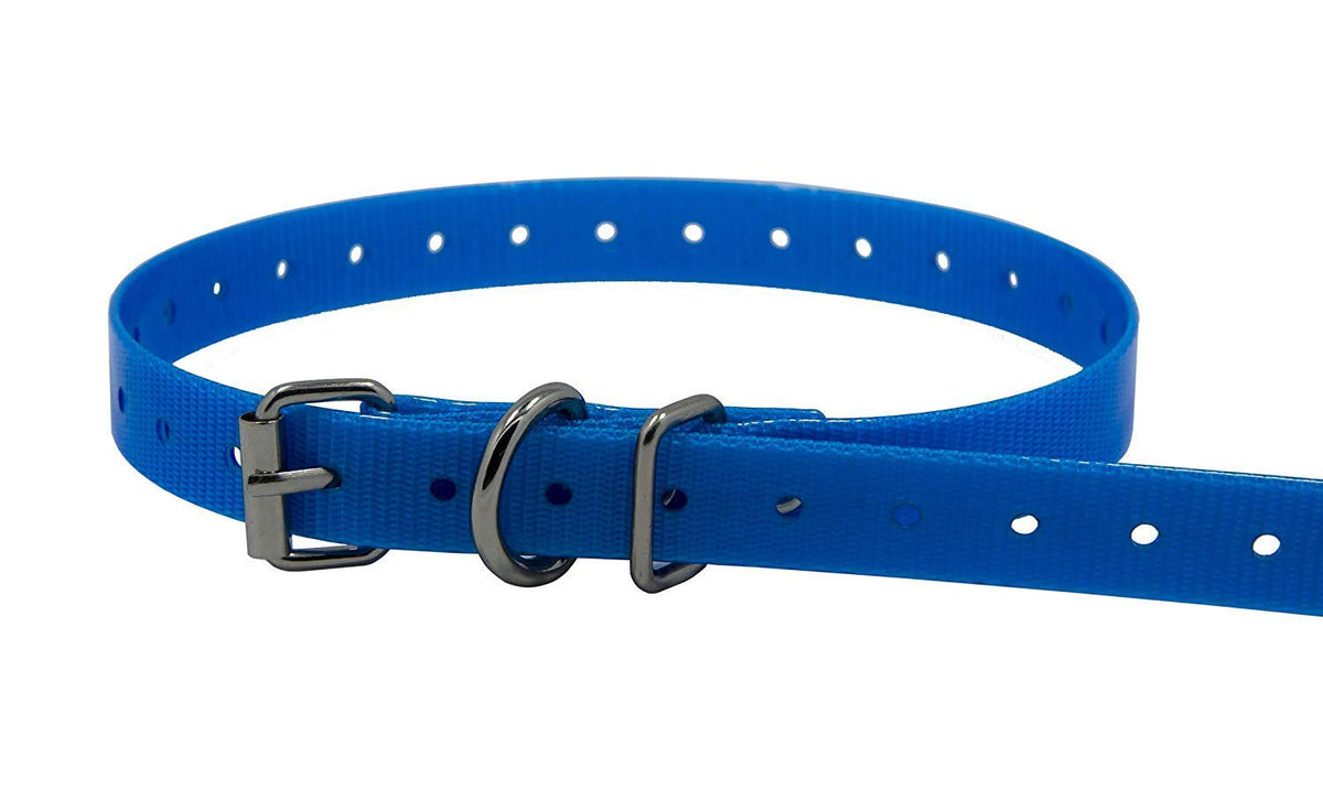 Trainpro 27 ½” X ¾” Replacement Dog Collar Strap Band W/ Double Buckle Loop - All Brands Pet Training Bark, Shock, E-Collars And Fences. Wide Variety Of Bold Standard Colors And Reflective Choices.