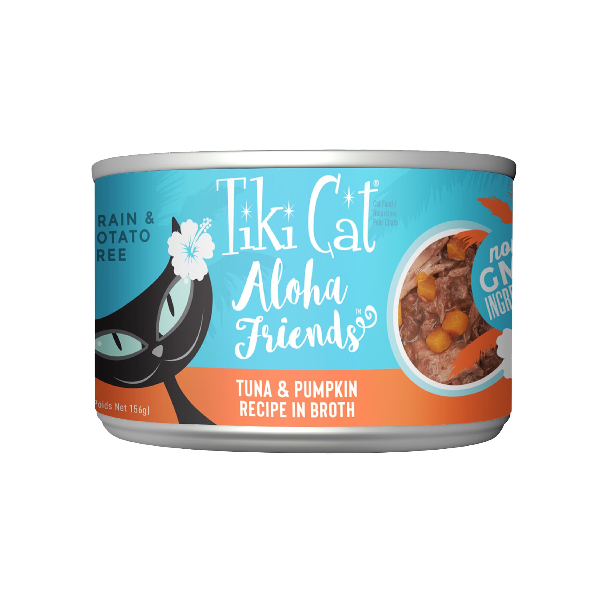 Tiki Cat Aloha Friends, Tuna & Pumpkin, Grain-Free & High Moisture, Wet Cat Food for All Life Stages 5.5 oz. Cans (Pack of 8)