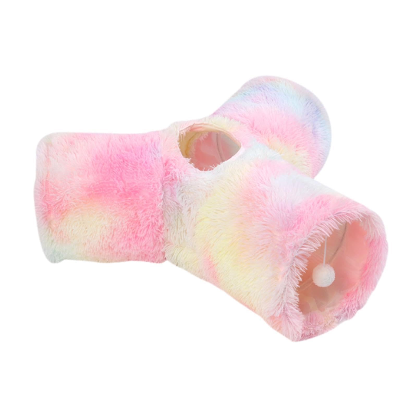 Atorse Plush Pet Cat Tunnel Tube Tunnels For Indoor Cats For Bedroom Farmhouse Home Multicolor