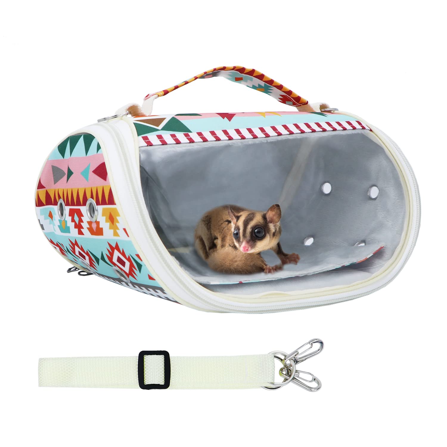 Wontee Small Pet Carrier Hamster Carrier Bag Portable Travel Carrier for Hamsters Mouse Baby Guinea Pig Hedgehog Sugar Glider Sm