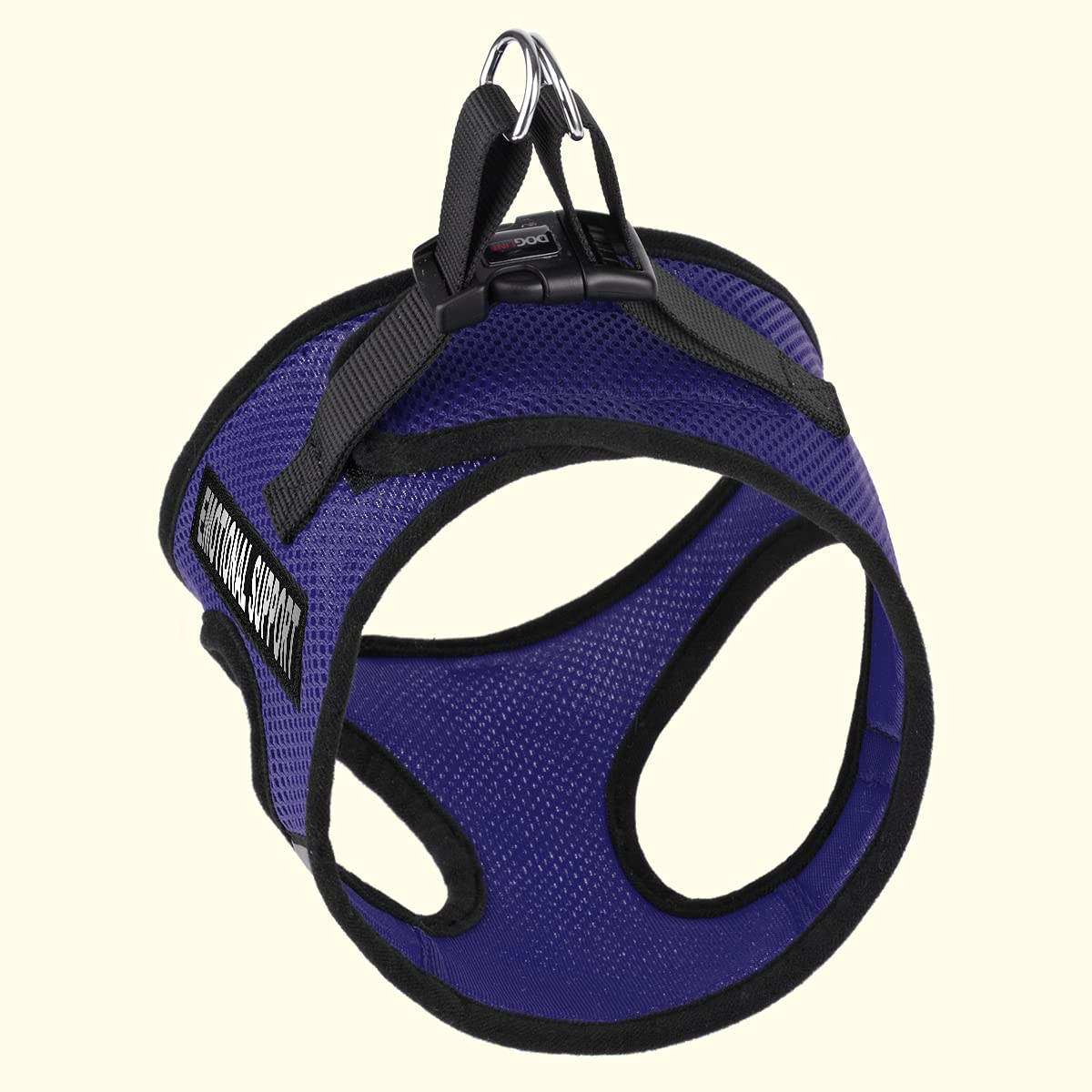 Dogline York Step In Mesh Dog Harness With Emotional Support Patches No Choke Pet Vest Soft Gentle Padded Chest Halter For Puppies Small Medium And Large Dogs 24-26 Inches Girth Purple