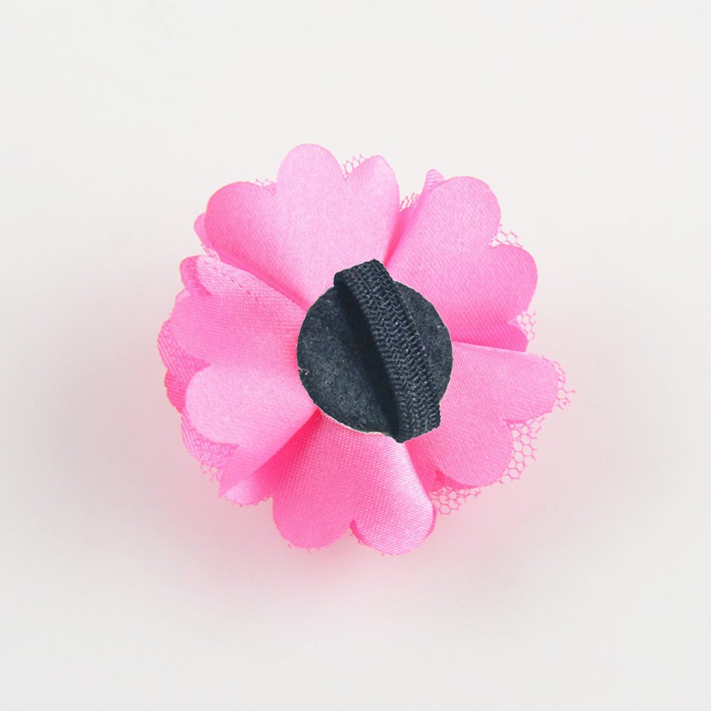 Pet Show 2' Valentines Small Dogs Flower Collar Accessories For Cat Puppies Rabbit Pigs Collars Bows Grooming Supplies Red Rose Hotpink Pink For Girls Pack Of 4