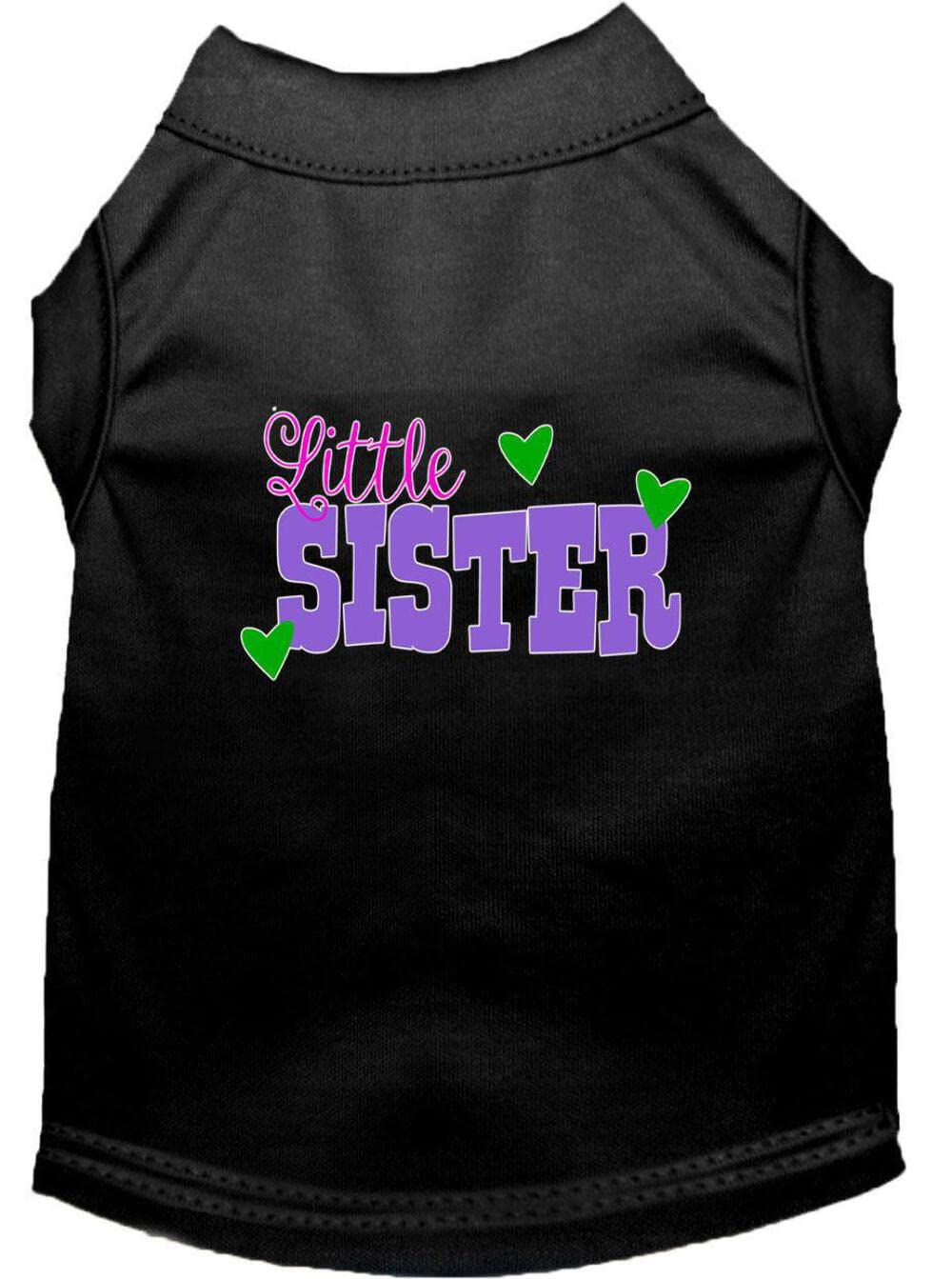 Pet Dog & Cat Shirt Screen Printed, &quot;Little Sister&quot; White MD (6-10 lbs.)