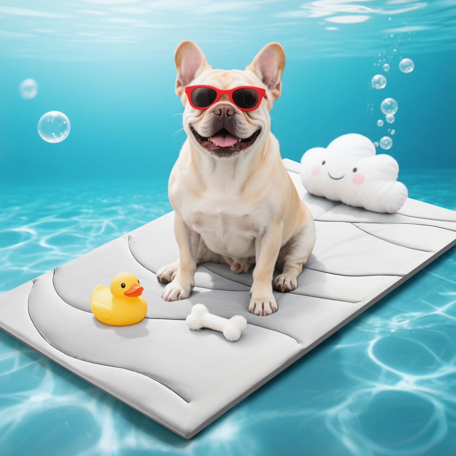 BABTGREAT Dog Cooling Mat, 36  x 23  Reversible Self-cooling Mat for Small & Medium Dogs, Washable Cool Pad for Pets 2.0 Summer 