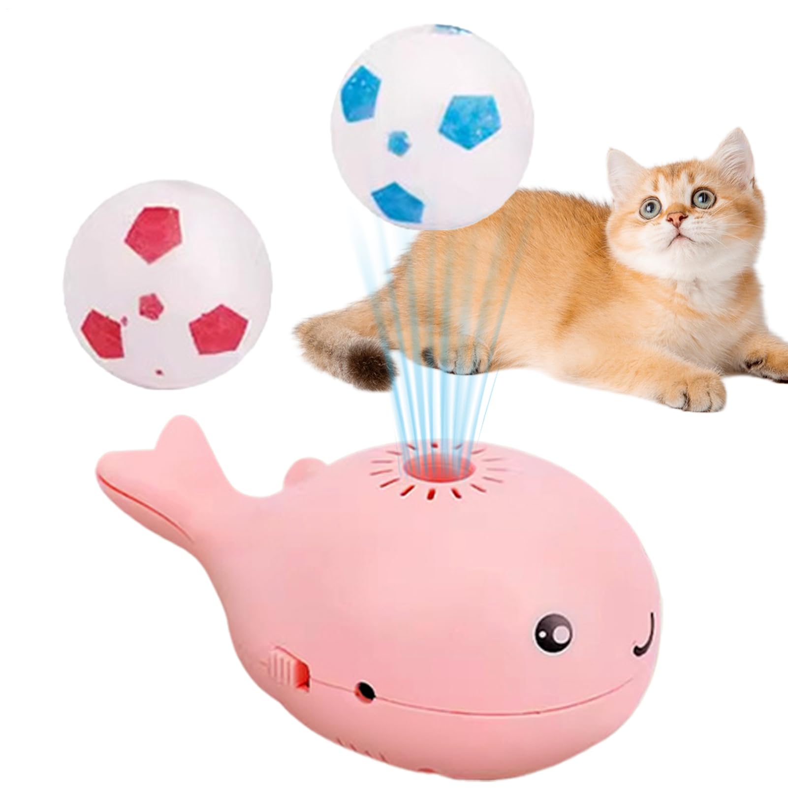 Whale Floating | Interactive Electric Cat Toy for Indoor Cats, Floating Water with Feathers, Fun Puzzle to Keep Cats Entertained