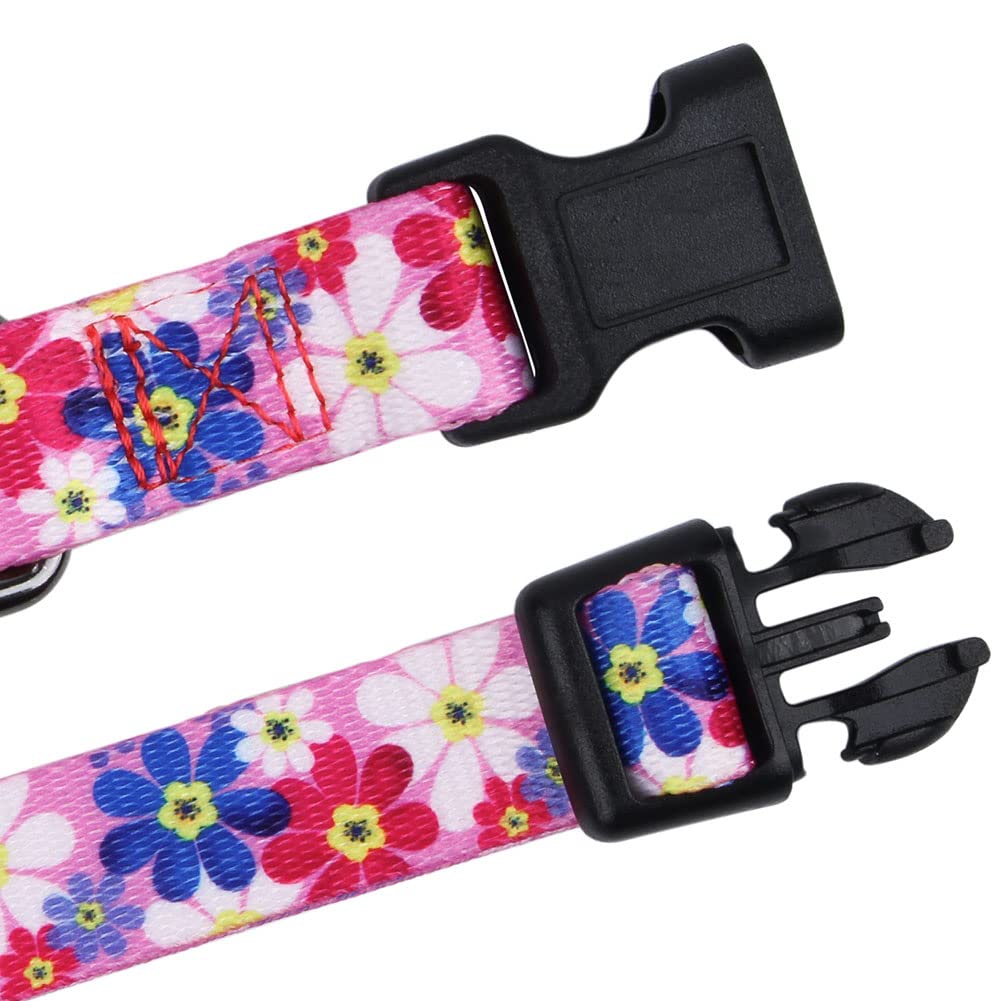 Rhea Rose Dog Collar Special Design Personalized Cute Girl Soft Collars Sunflower, Medium