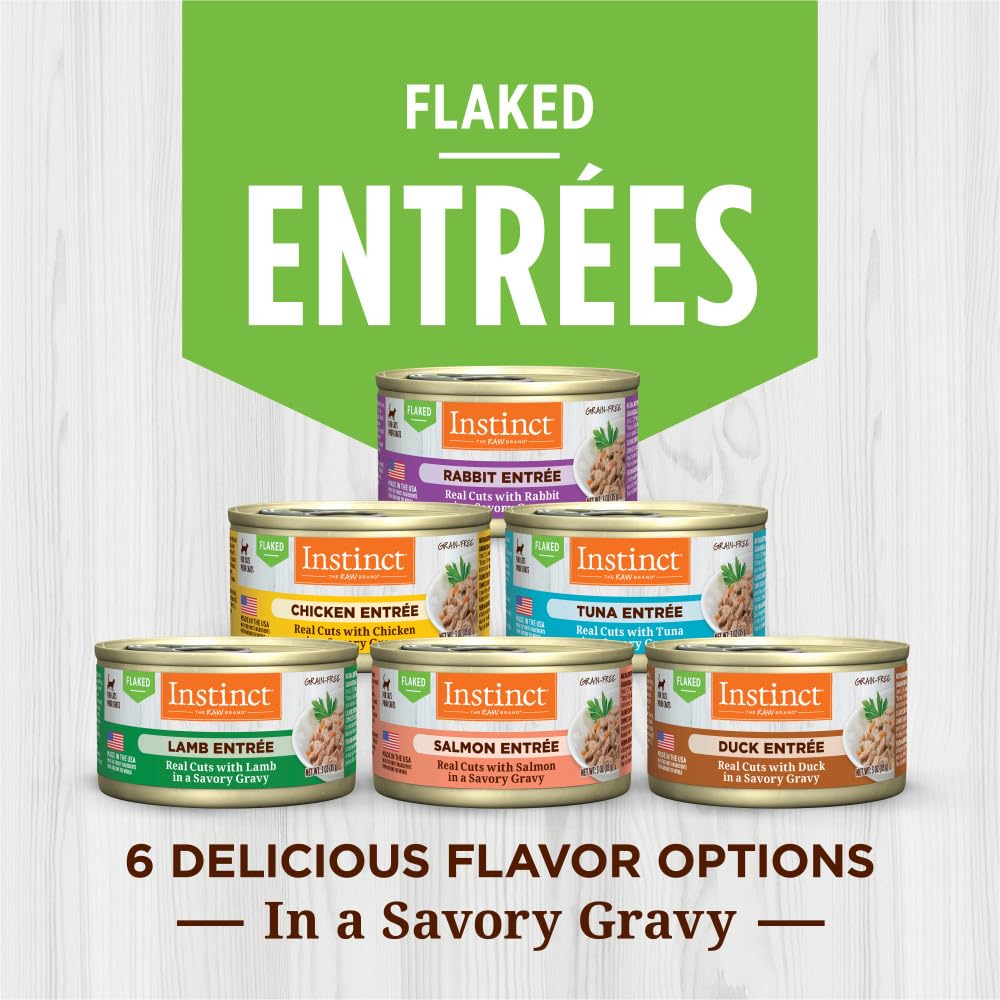 Instinct Flaked Duck Entr  e Wet Cat Food 3 oz. Can