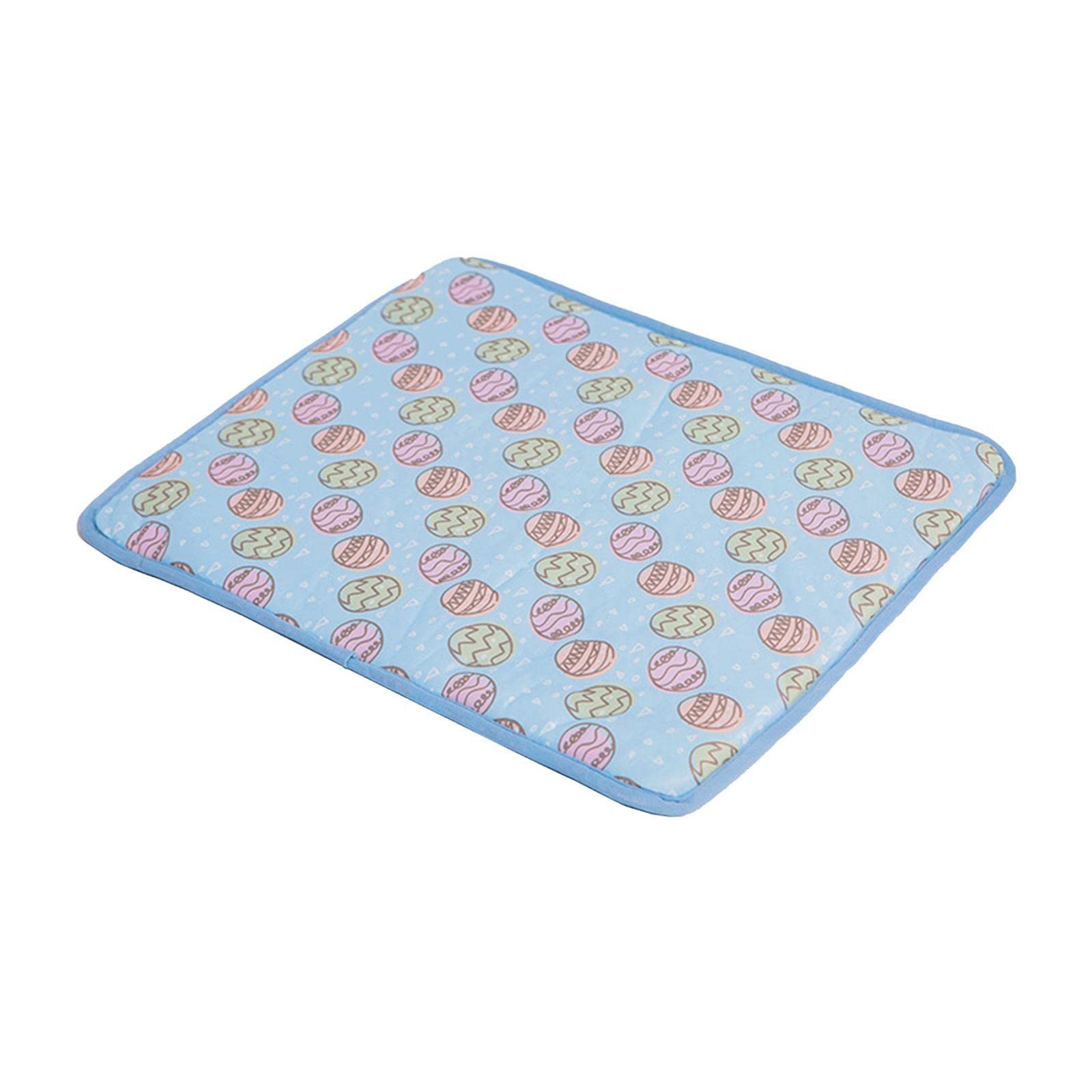 Bnf Pet Self Cooling Mat for Dogs Cats Waterproof Ice Silk Sleeping Pad Blanket Blue 70x100cm