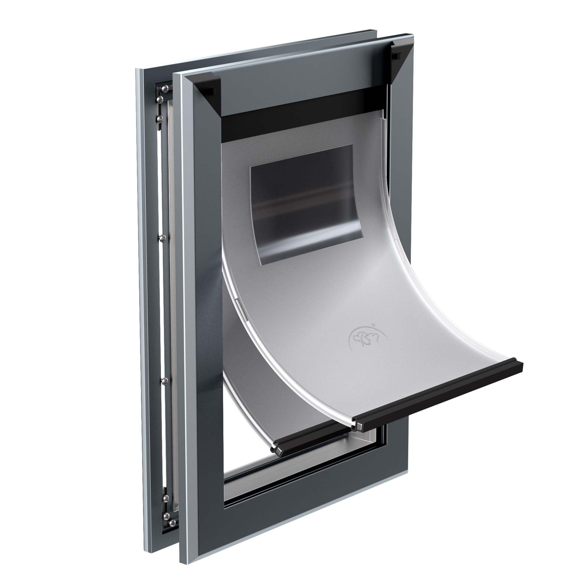 Mavricflex Heavy Duty Doggy Door With Sliding Lock Panel, Aluminum Large Dog Door With Magnetic Double Flaps Dog Door For Large 