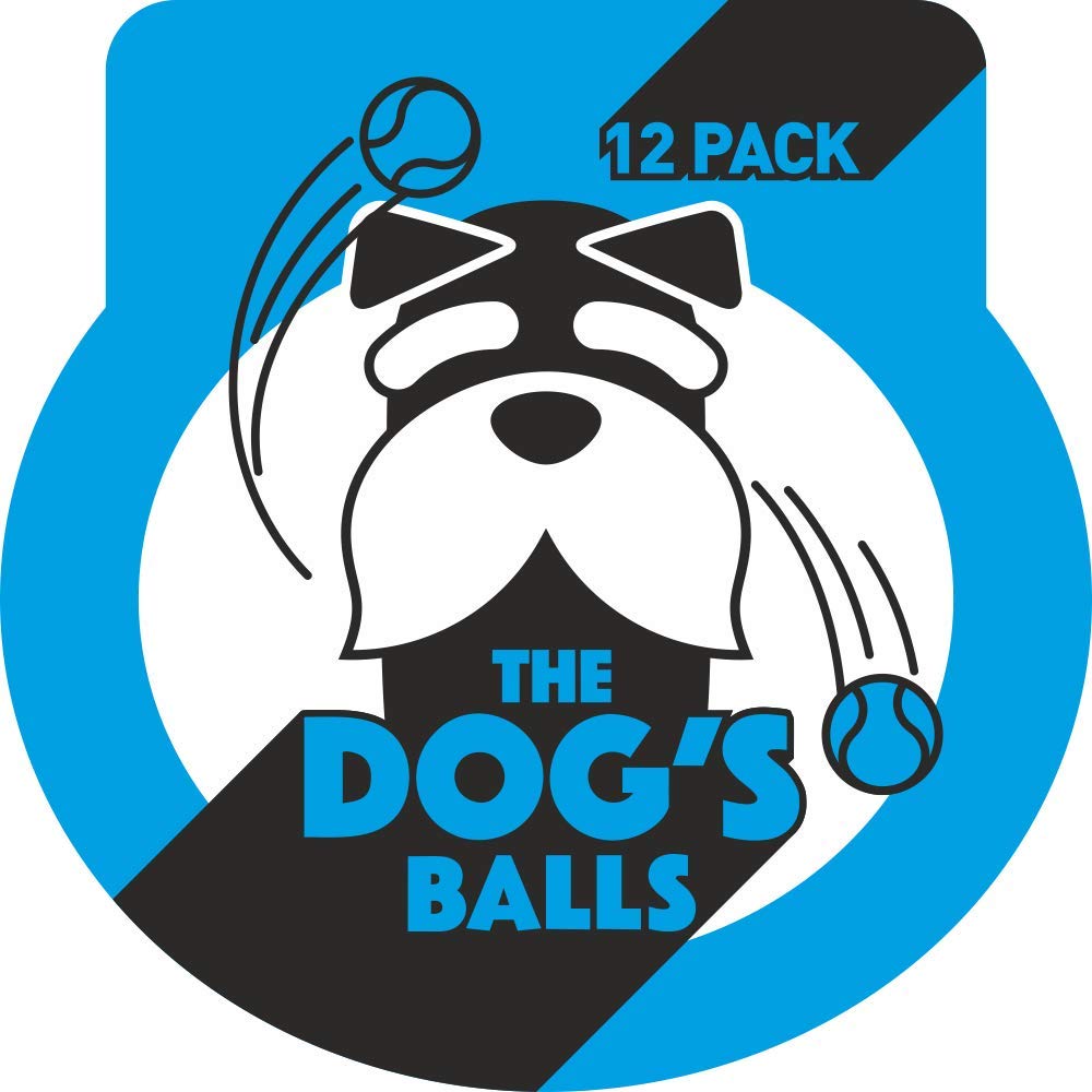 The Dog'S Balls, Dog Tennis Balls, 12-Pack Blue Dog Toy, Strong Dog & Puppy Ball For Training, Play, Exercise & Fetch