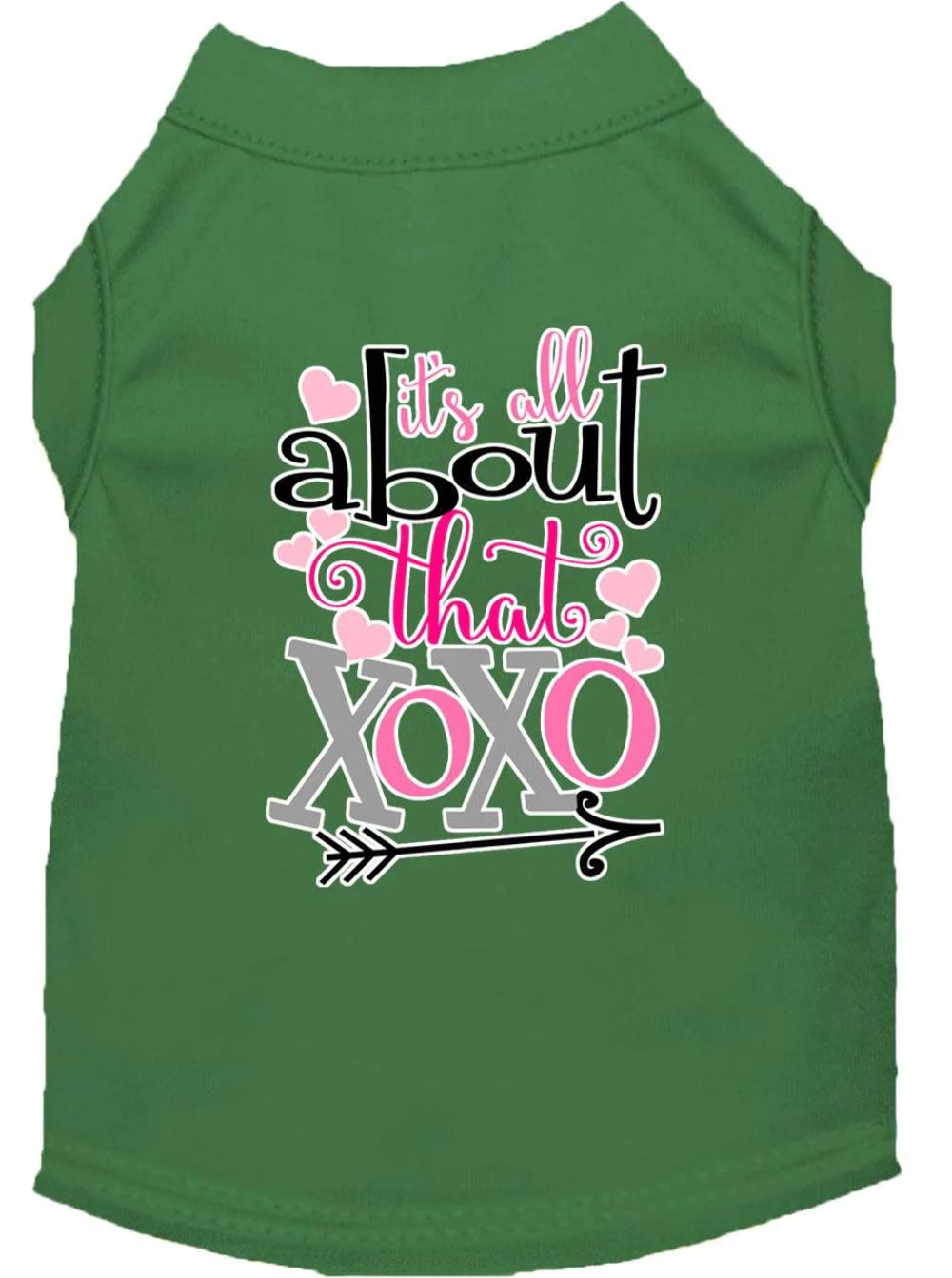 Pet Dog & Cat Shirt Screen Printed, &quot;All About That XOXO&quot; Baby Blue MD (6-10 lbs.)