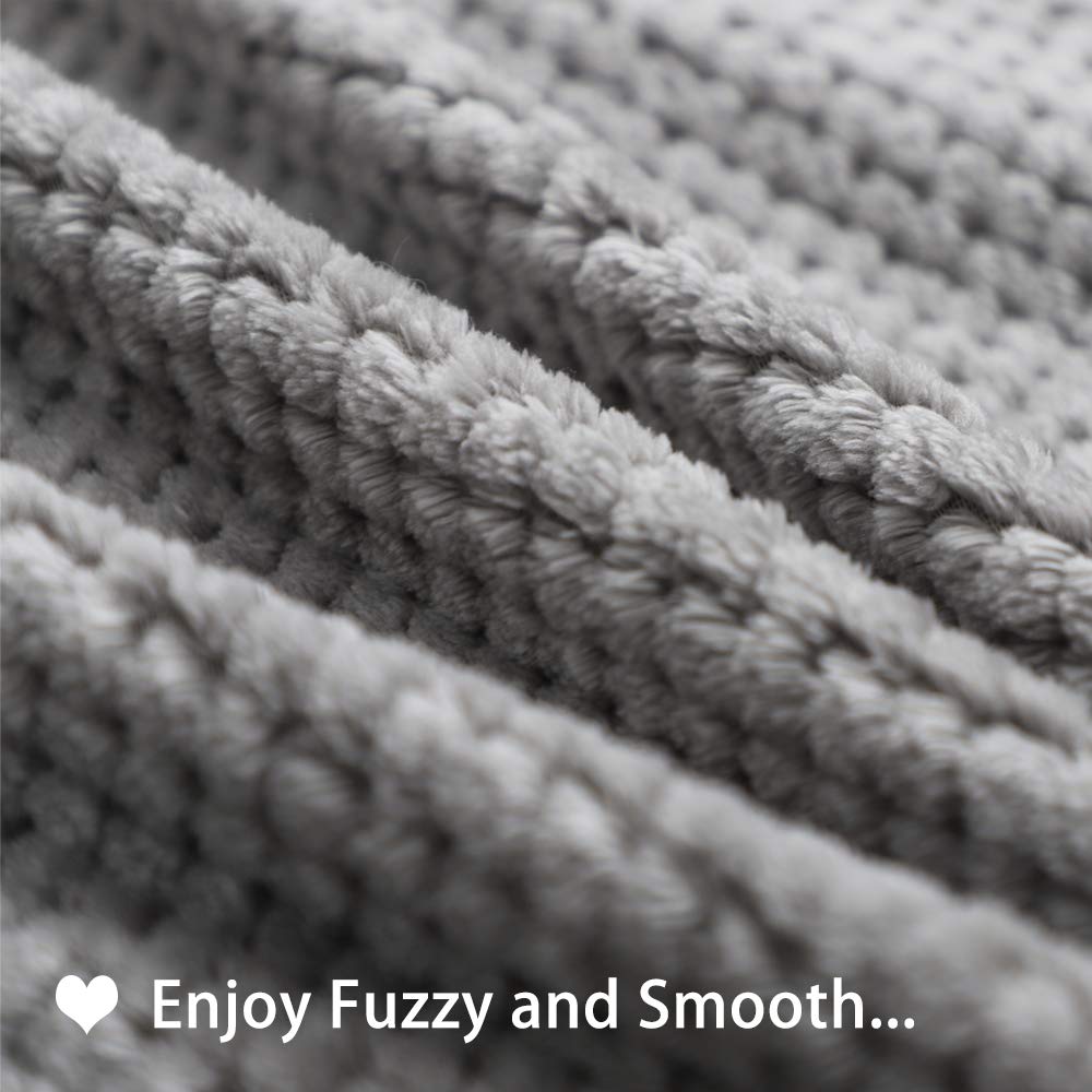 furrybaby Premium Fluffy Fleece Dog Blanket, Soft Polyester Pet Throw, Small (24x32"), Double Layer Flannel-grey