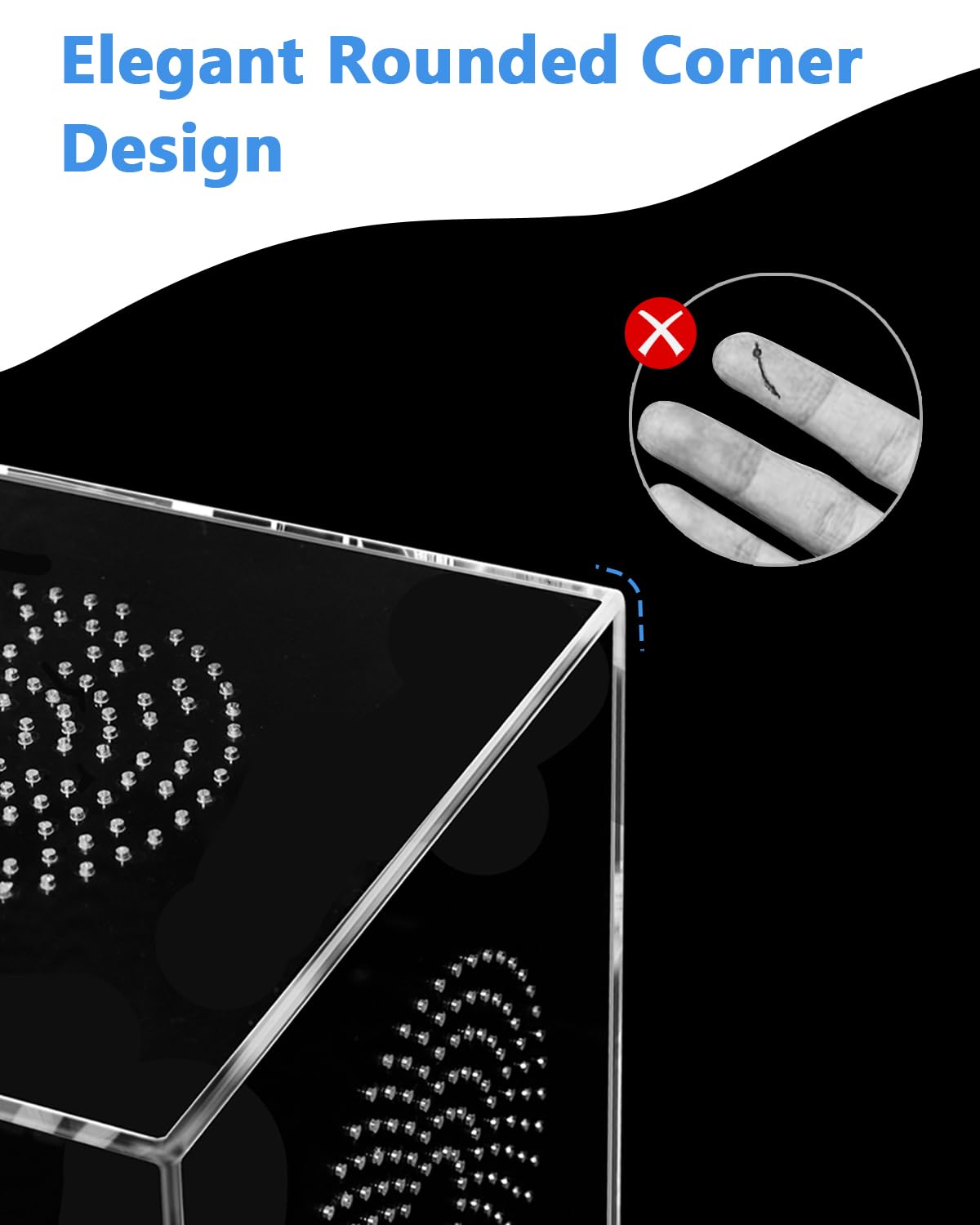 Jumping Spider Enclosure - 11.7X6X6 Inch Large Acrylic Terrarium For Tarantulas - Reptile Tank With Front Opening Door - Habitat