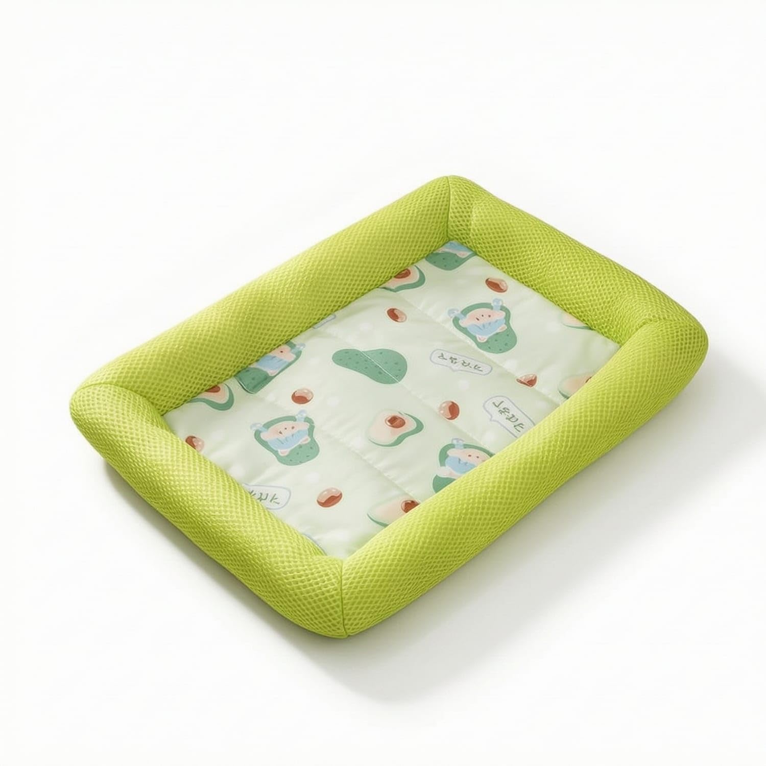 Breathable Bolstered Pet Mat Padded Self Cooling Mat Quilted Cat Cooling Bed Soft for Pets, Dogs, Cats, Summer, Floor, Crates, S
