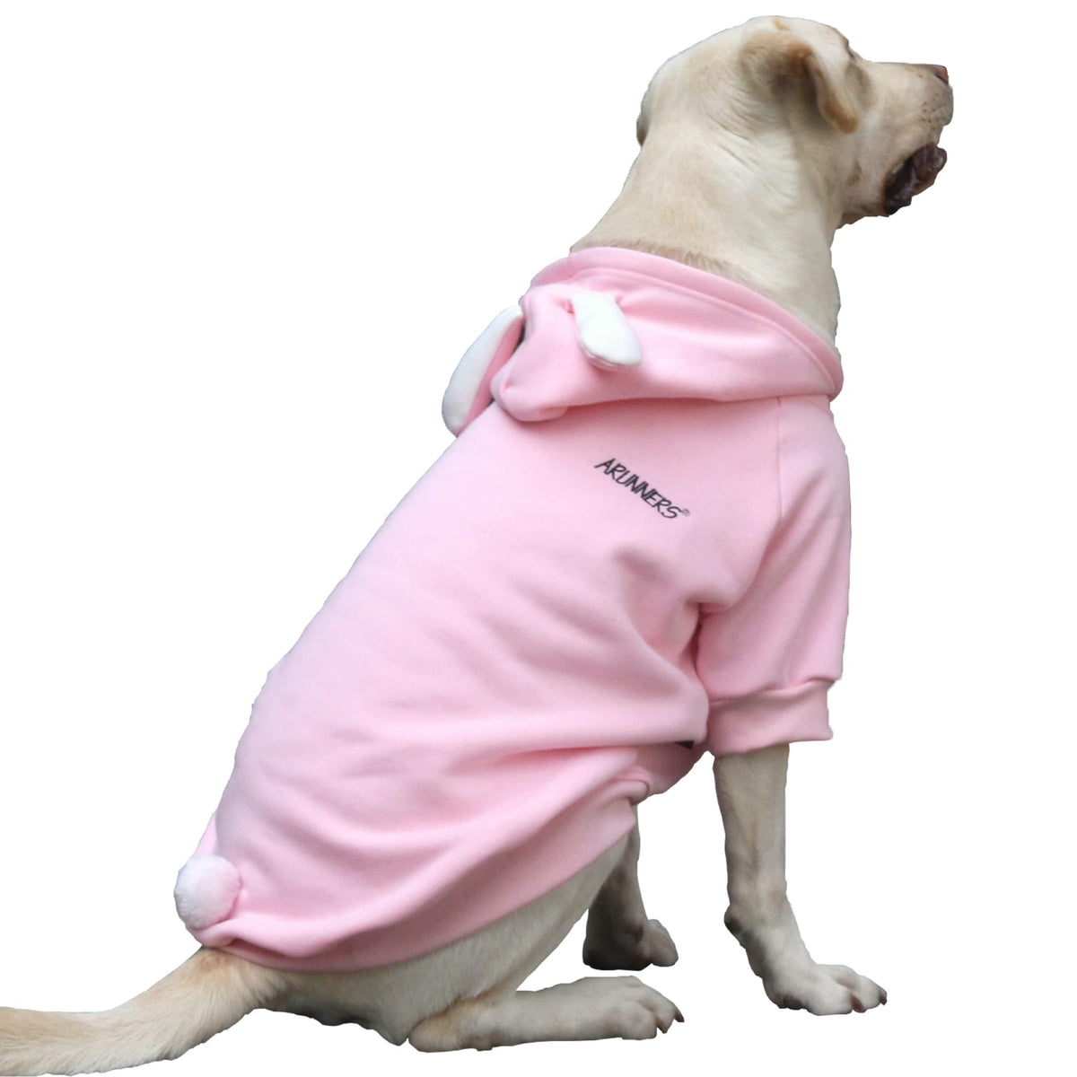 Arunners Extra Large Dog Bunny Costumes Rabbit Hoodies Clothes For Easter Day Halloween Labrador Rottweiler Great Dane, Pink, 4X-Large