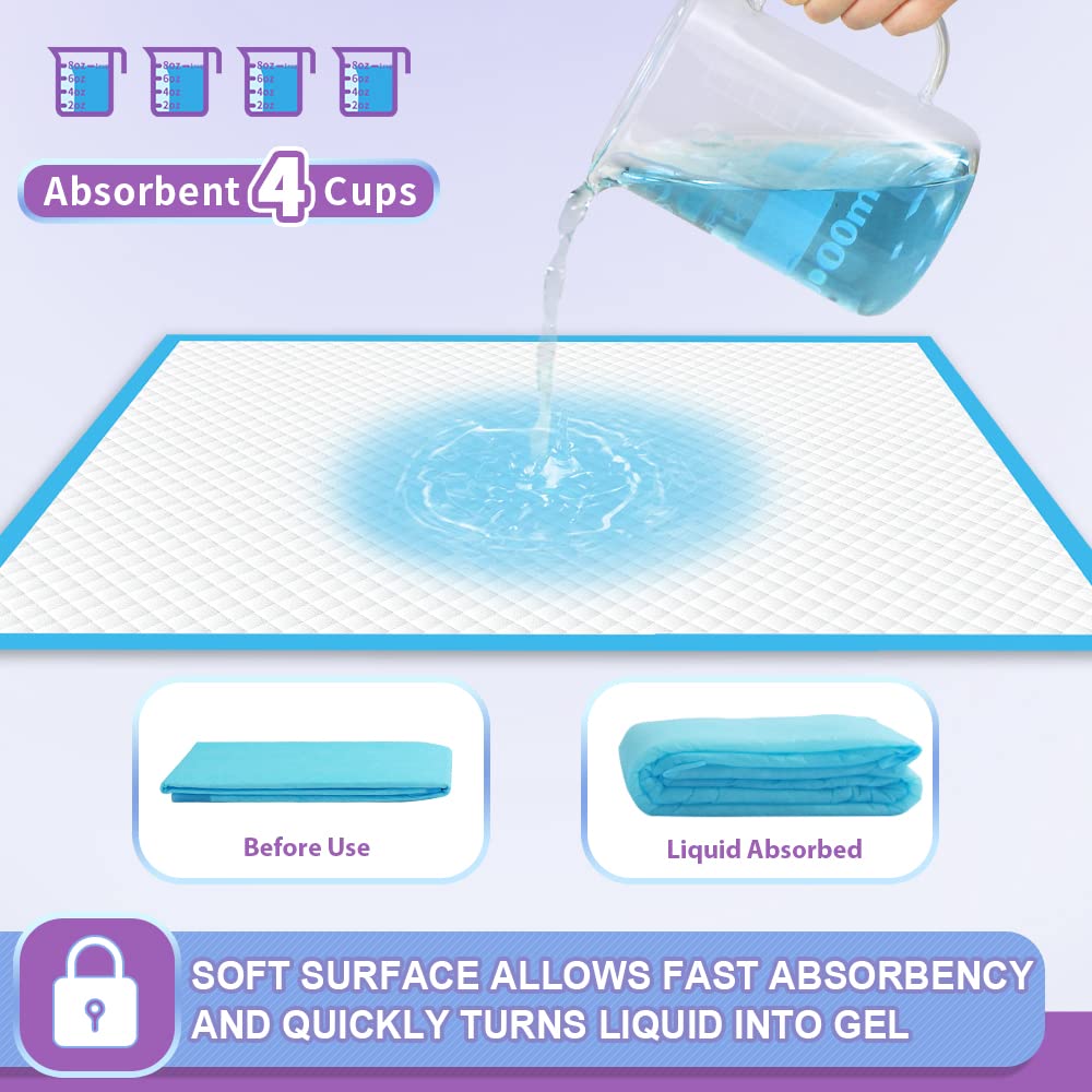 Immcute Puppy Pee Pads 22'X23'-150 Count | Dog Pee Training Pads Super Absorbent & Leak-Proof | Disposable Pet Piddle And Potty Pads For Puppies | Dogs | Doggie| Cats | Rabbits