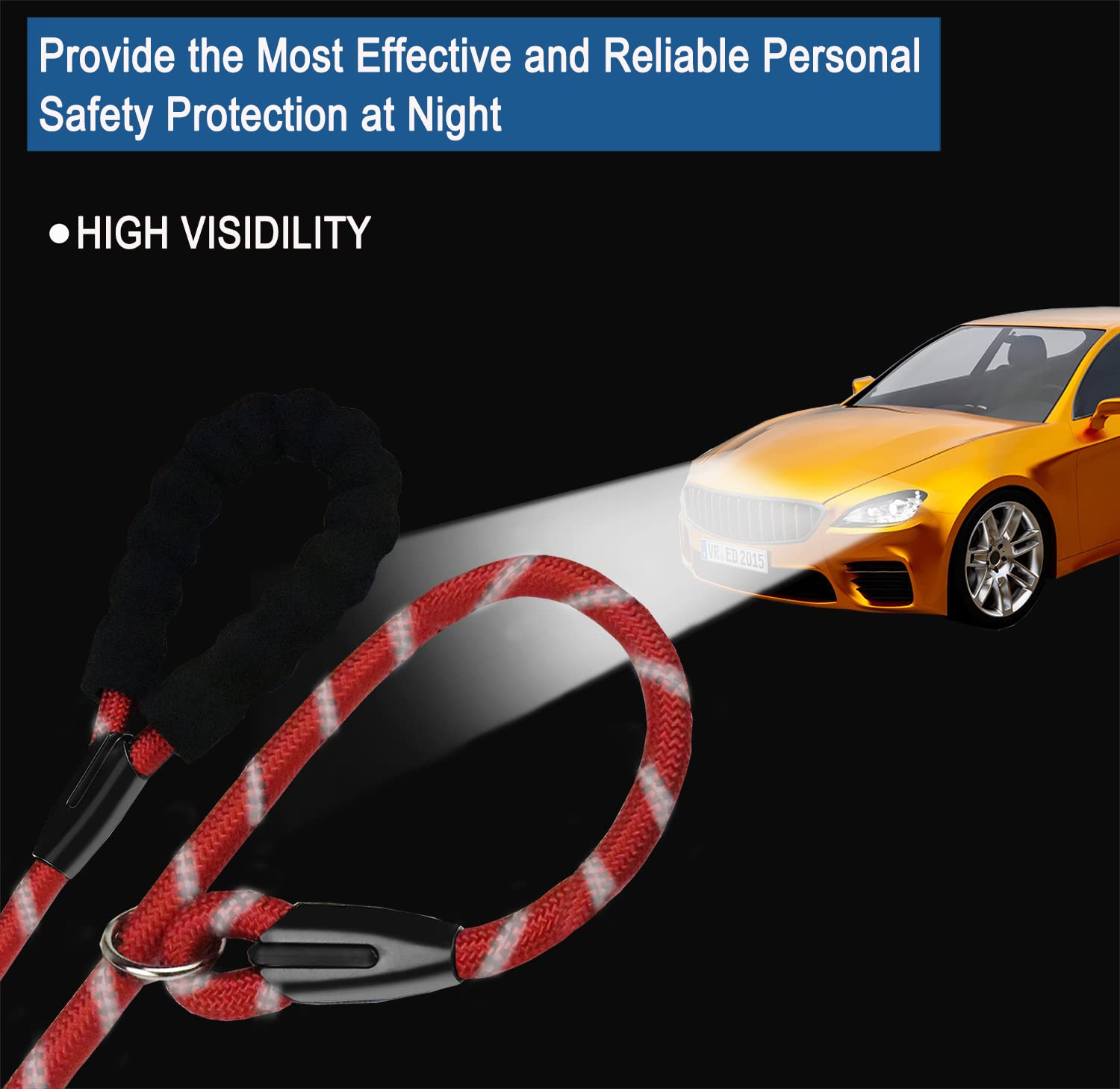 Slip Lead Dog Leash, 6 Ft Heavy Duty Dog Leashes, Durable Training Rope Slip Leash With Comfortable Padded Handle And Highly Ref