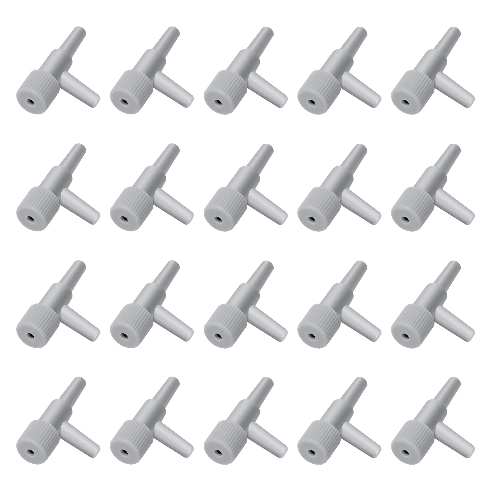 AQUANEAT 2 Way Air Valve - Plastic Air Regulator for Fish Tank, Grey, 20PCS