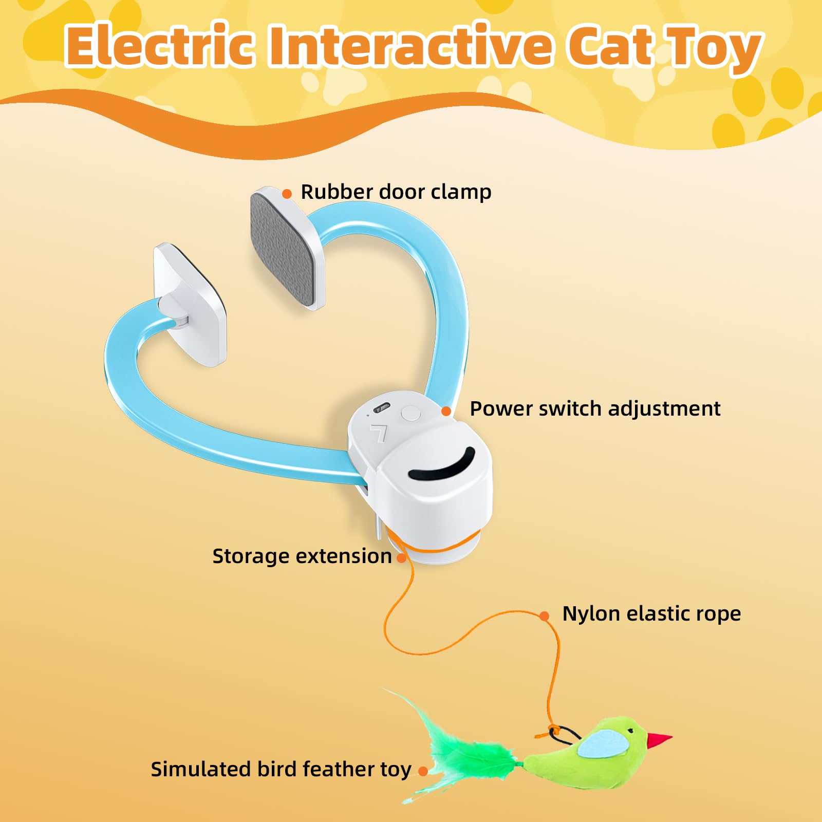 CATPICK Interactive Cat Toys for Indoor Cats Automatic Electric Flying Bird Feather Mouse Toy - Best Kitten & Adult Cat Enrichme