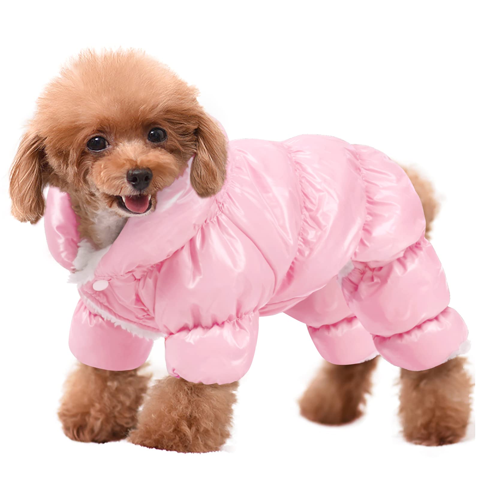 AOFITEE Waterproof Dog Jacket for Winter - Fullbody Snowsuit, Windproof Puppy Down Puffer Coat, Fleece Vest for Cold Weather - S