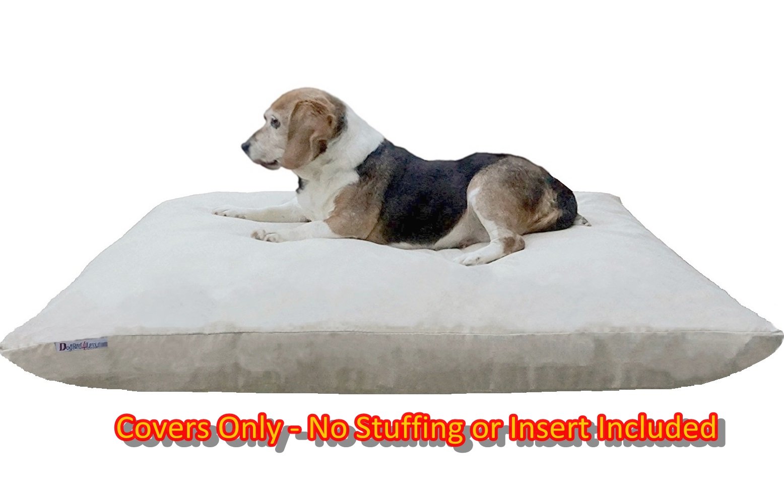 Dogbed4Less Do It Yourself Diy Pet Bed Pillow Duvet Suede Cover + Waterproof Internal Case For Dog/Cat At Large 48'X29' Khaki Color - Covers Only