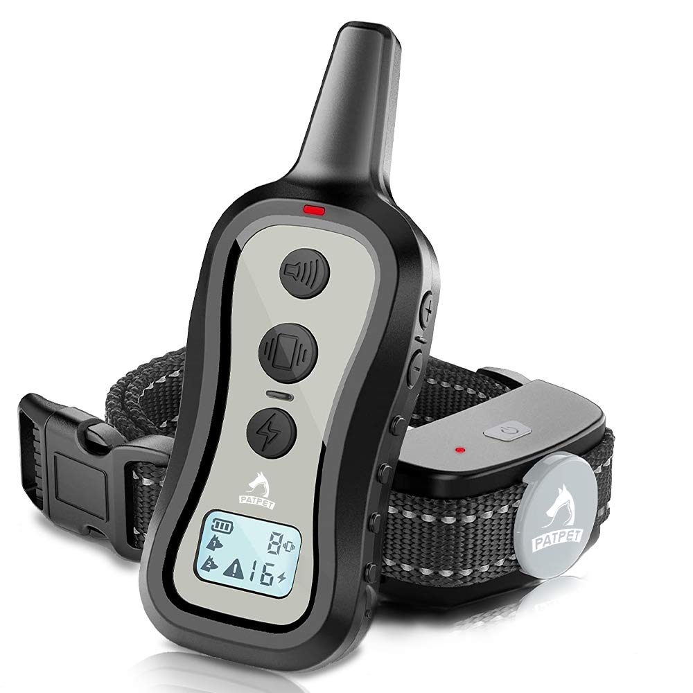 Patpet Dog Training Collar Shock Collar With Remote - 3 Training Modes, Beep, Vibration And Shock, Up To 1000 Ft Remote Range, Rainproof For Small Medium Large Dogs