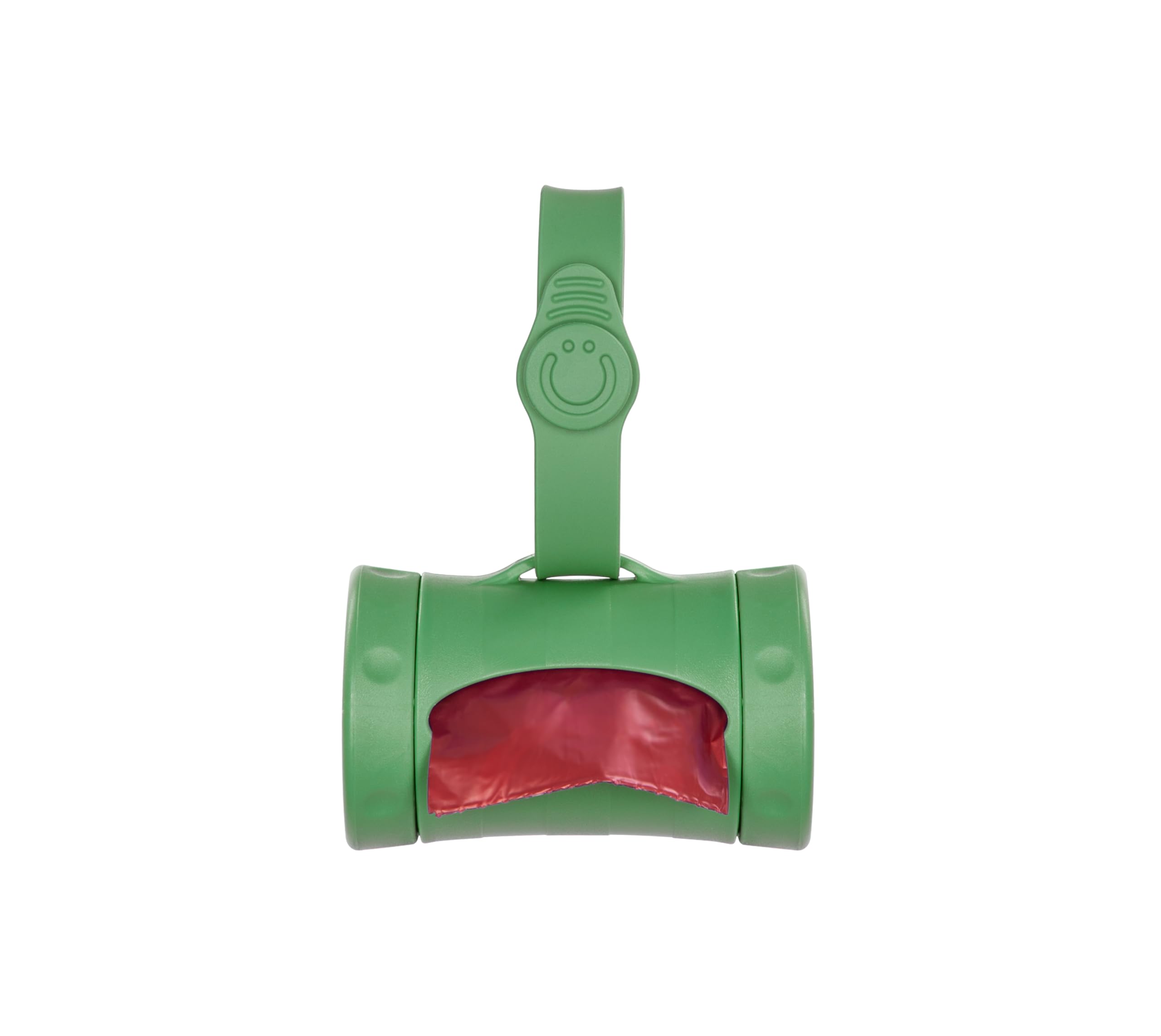 Ubbi Retractable Dog Poop Bag Holder and Dispenser with Silicone Strap Leash Attachment, Includes 2 Rolls of Lavender Scented Le