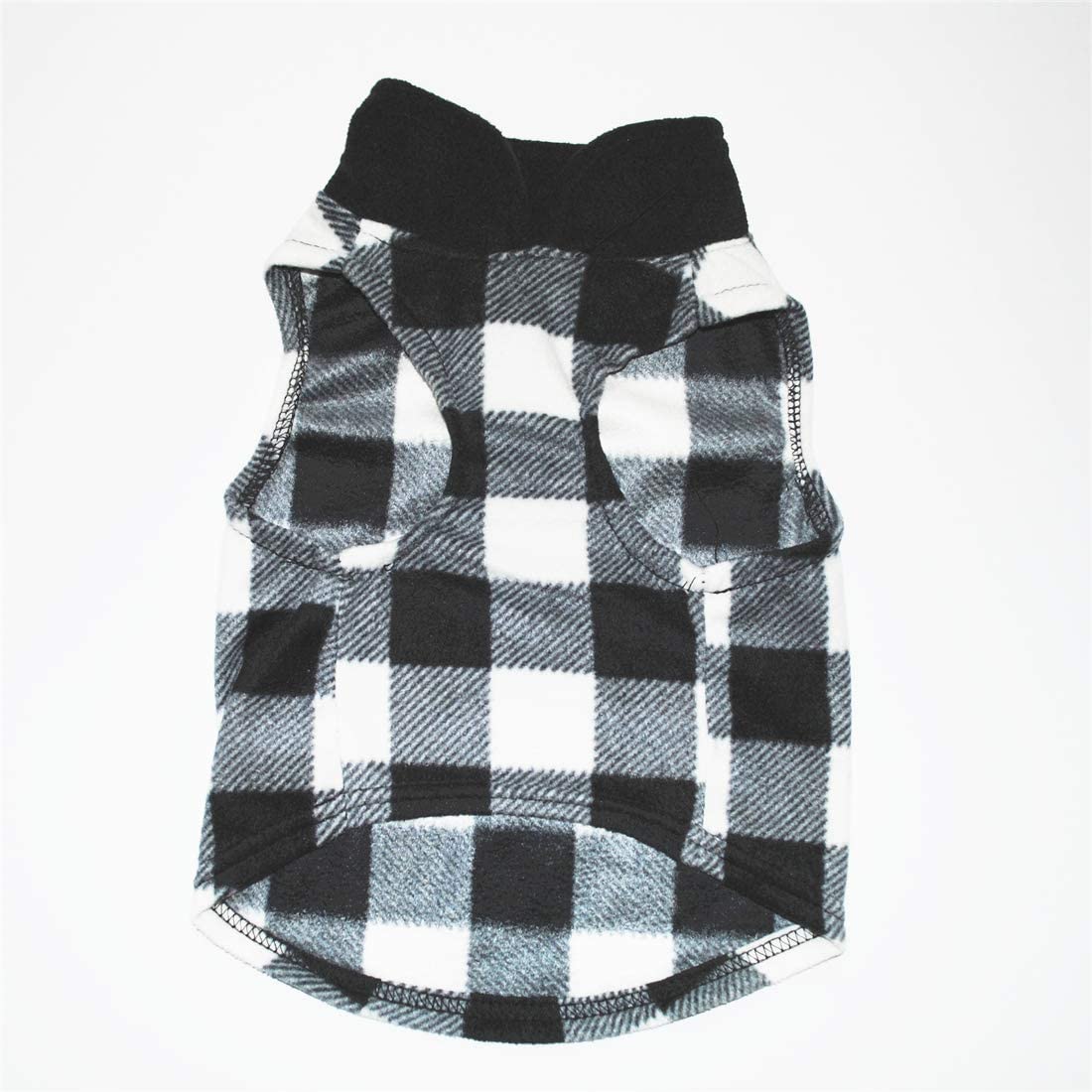 Pixriy Dog Sweater, Soft Fleece Vest With Leash Ring Pullover Jacket Winter Pet Dog Clothes For Puppy Small Dogs Cats Teddy Chihuahua Yorkshire For Christmas (Xs, Black White)