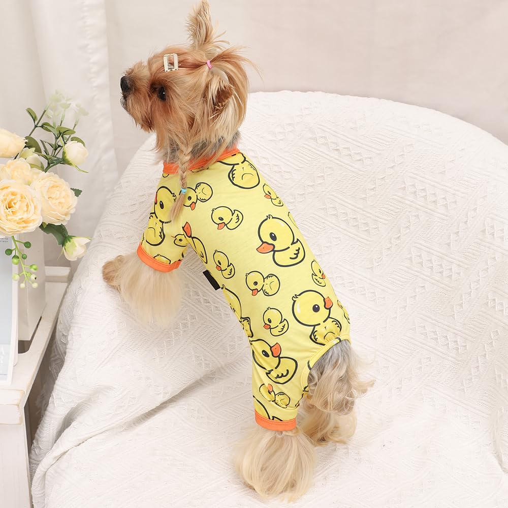 Yikeyo Dog Pajamas Small Sized Boy Girl, Cotton Stretchable Pet Clothes Jammies Puppy Outfits For Dogs Female Male, Spring Summe