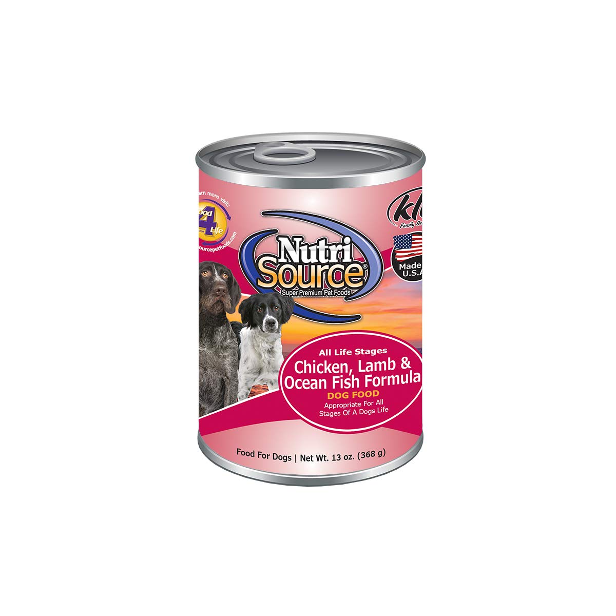 TuffyS Pet Food 131304 Tuffy Nutrisource 12-Pack Chicken, Lamb And Fish Canned Food For Dogs, 13-Ounce