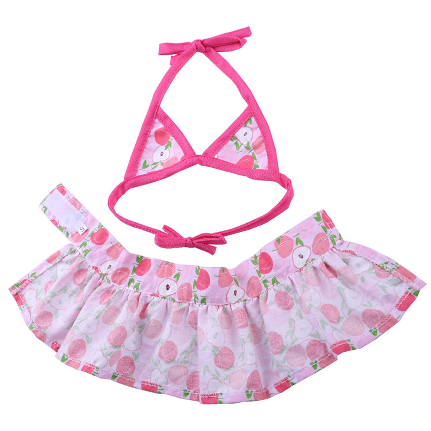 Dog Bikini Swimsuit Summer Puppy Bathing Dress Beach Clothes Cat Costume For Puppy Dog Cat Peach M