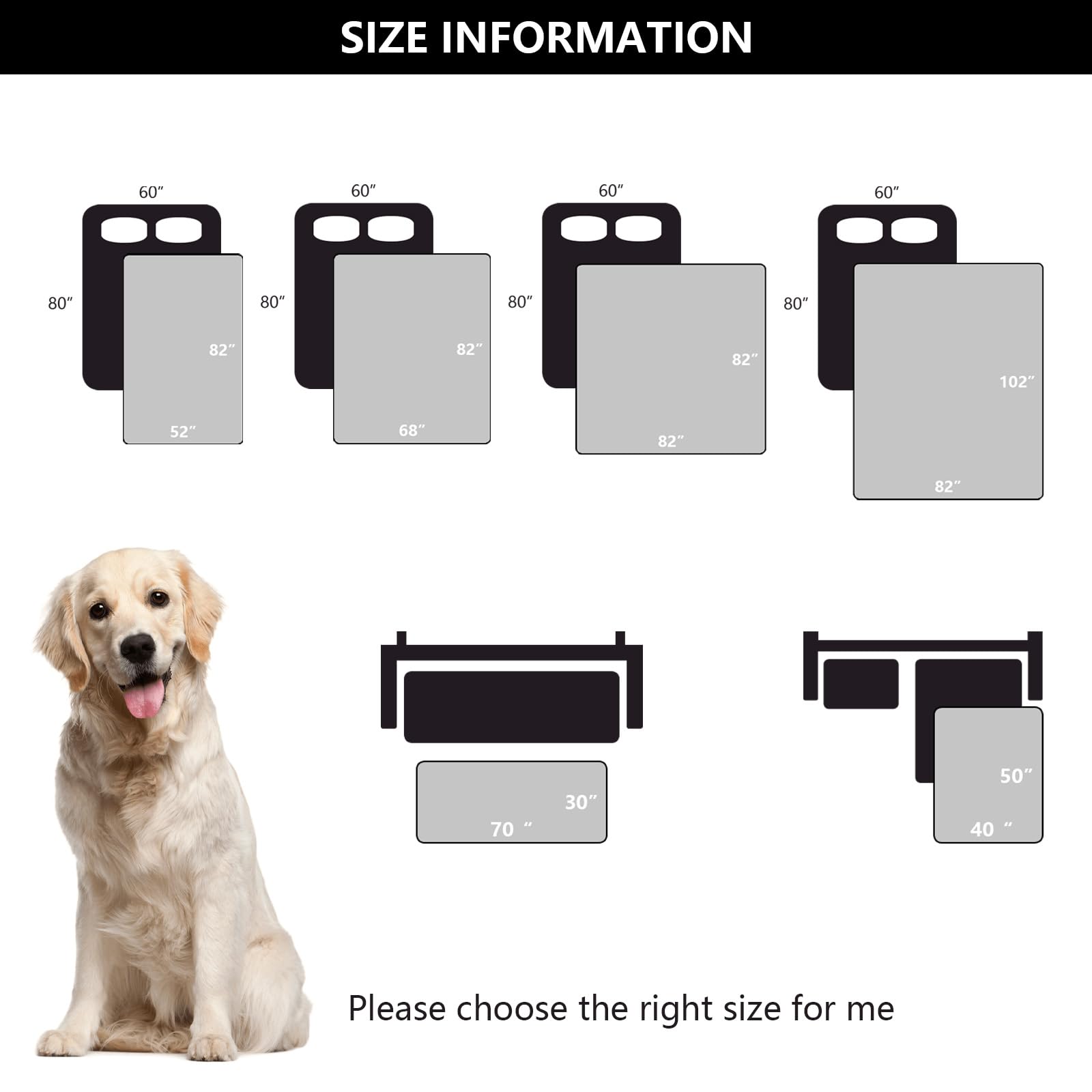 Tuffeel Waterproof Dog Blanket, Washable Anti-Slip Pet Couch Cover 30x70, Beige - Hair Resistant Furniture Protector for Dogs