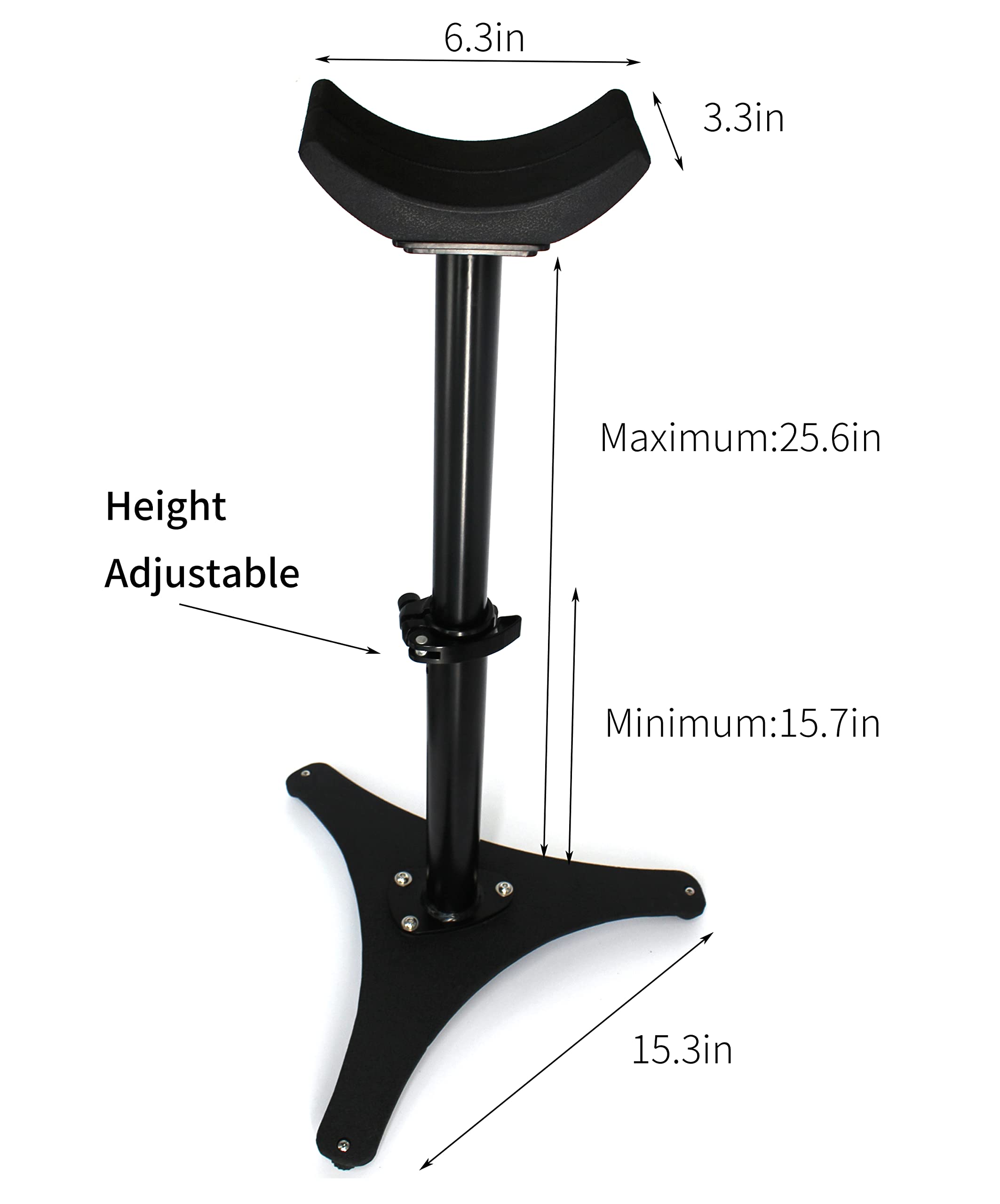 Homcare Metal Hoof Stand With Adjustable Height Hoof Jack Farrier Stand Horse Hoof Stand,Black