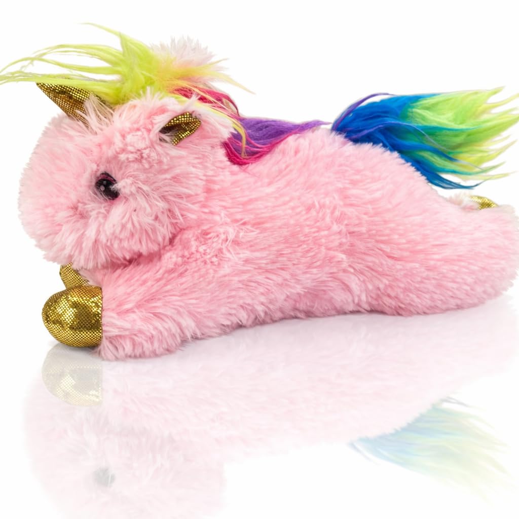 Multipet Unicorn Dog Toy | Small Squeaky Unicorn Dog Toy | Mystical Plush Squeaker Dogs Toys | Small/Medium Breed | Pink | 7