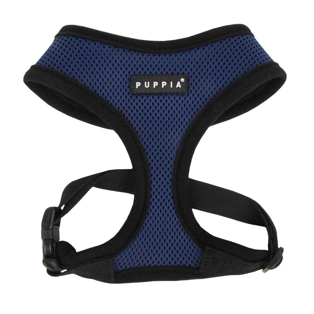 Puppia Soft Dog Harness No Choke Over-The-Head Triple Layered Breathable Mesh Adjustable Chest Belt And Quick-Release Buckle, Ro