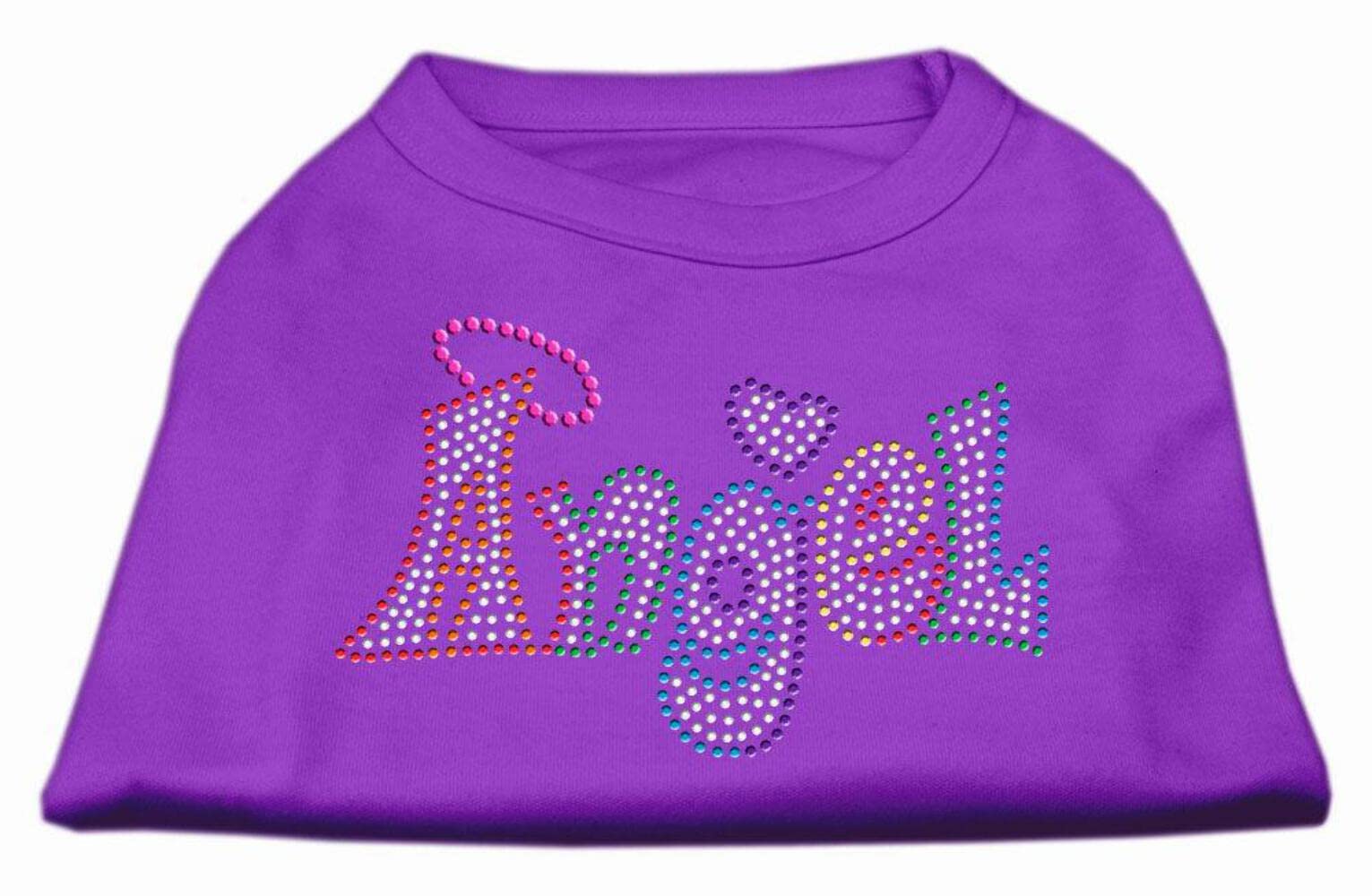 Mirage Pet Products Technicolor Angel Rhinestone Pet Shirt Purple Sm (10)