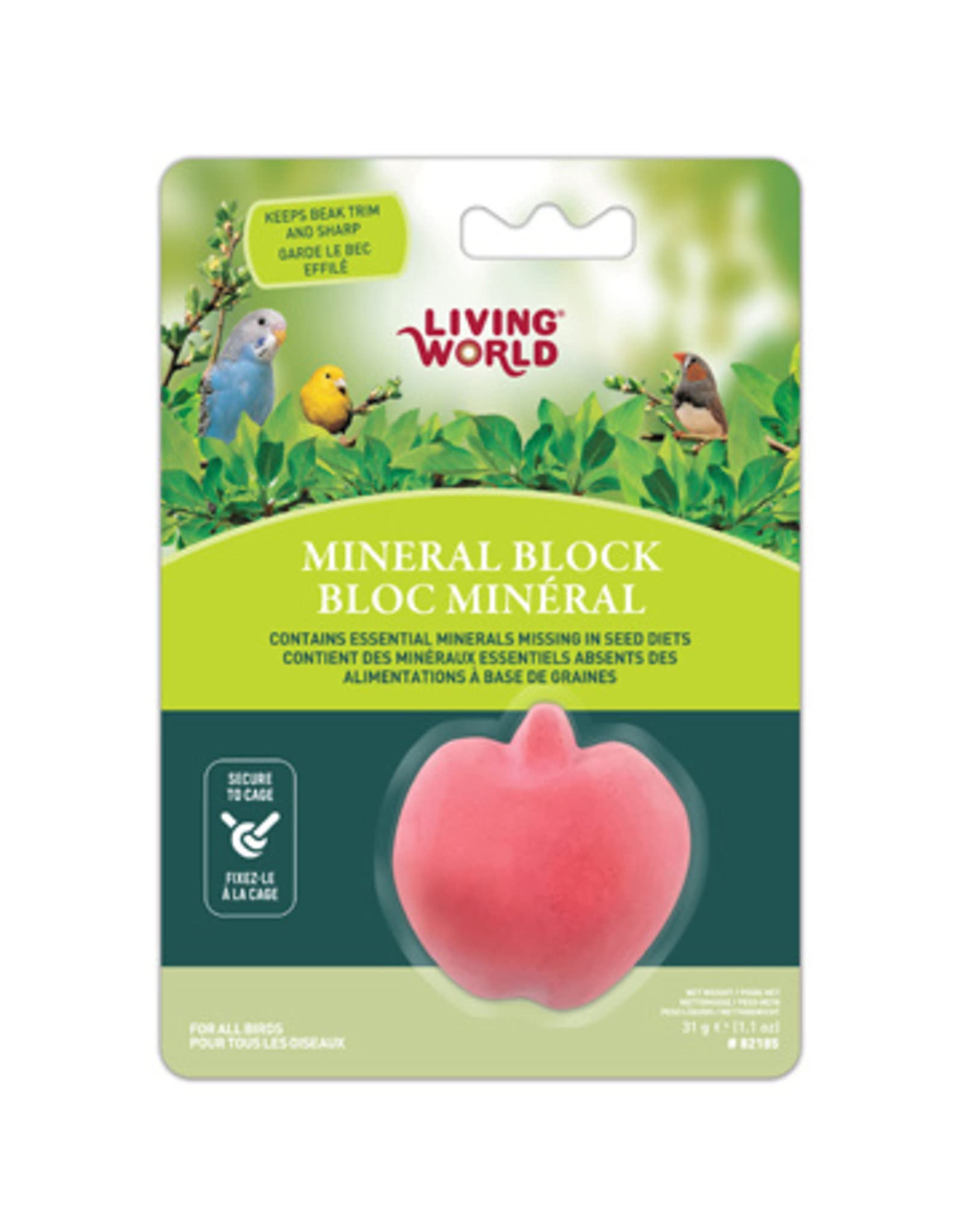 Living World Mineral Block, Apple (For Parakeets), 31 Grams