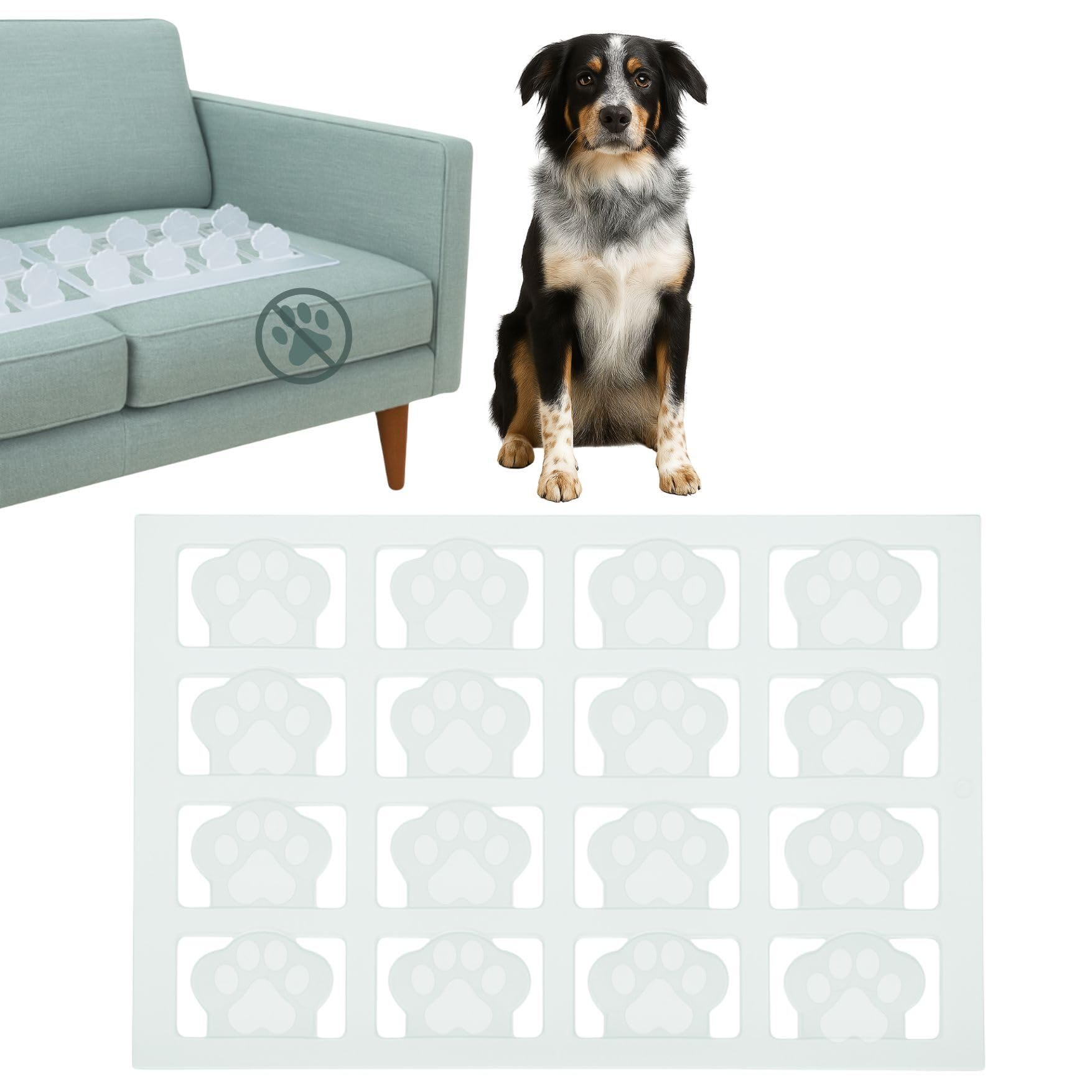 Peachtree Pet Made In The Usa (Love Seat) Clear Humane Scat Mat To Keep Dogs Off Couch & Dog Counter Surfing Deterrent - Pain Fr