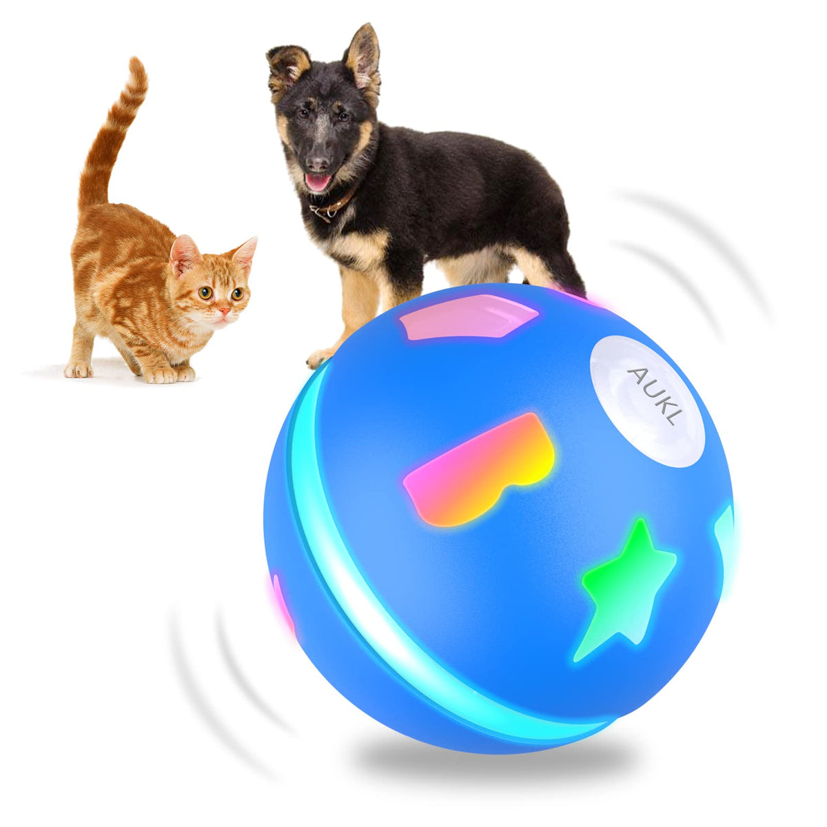 Aukl Interactive Dog Toys Wicked Ball Self Moving Motion Activated Ball